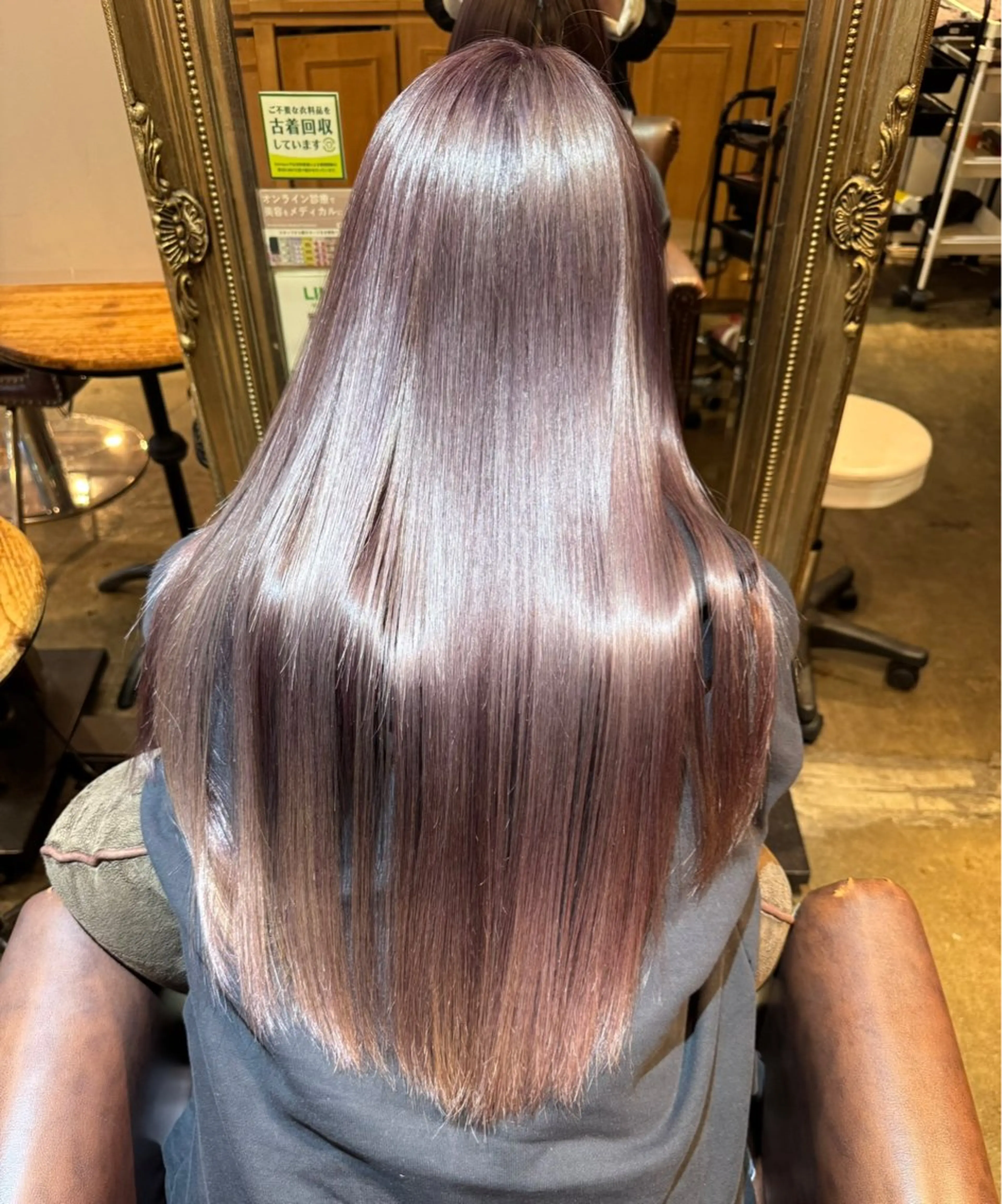 ロング カラー ブリーチ ラベンダーカラー ピンクカラー 髪質改善 カット 縮毛矯正 トリートメント ハイライト/インナー /ブリーチ/レイヤーのヘアスタイル