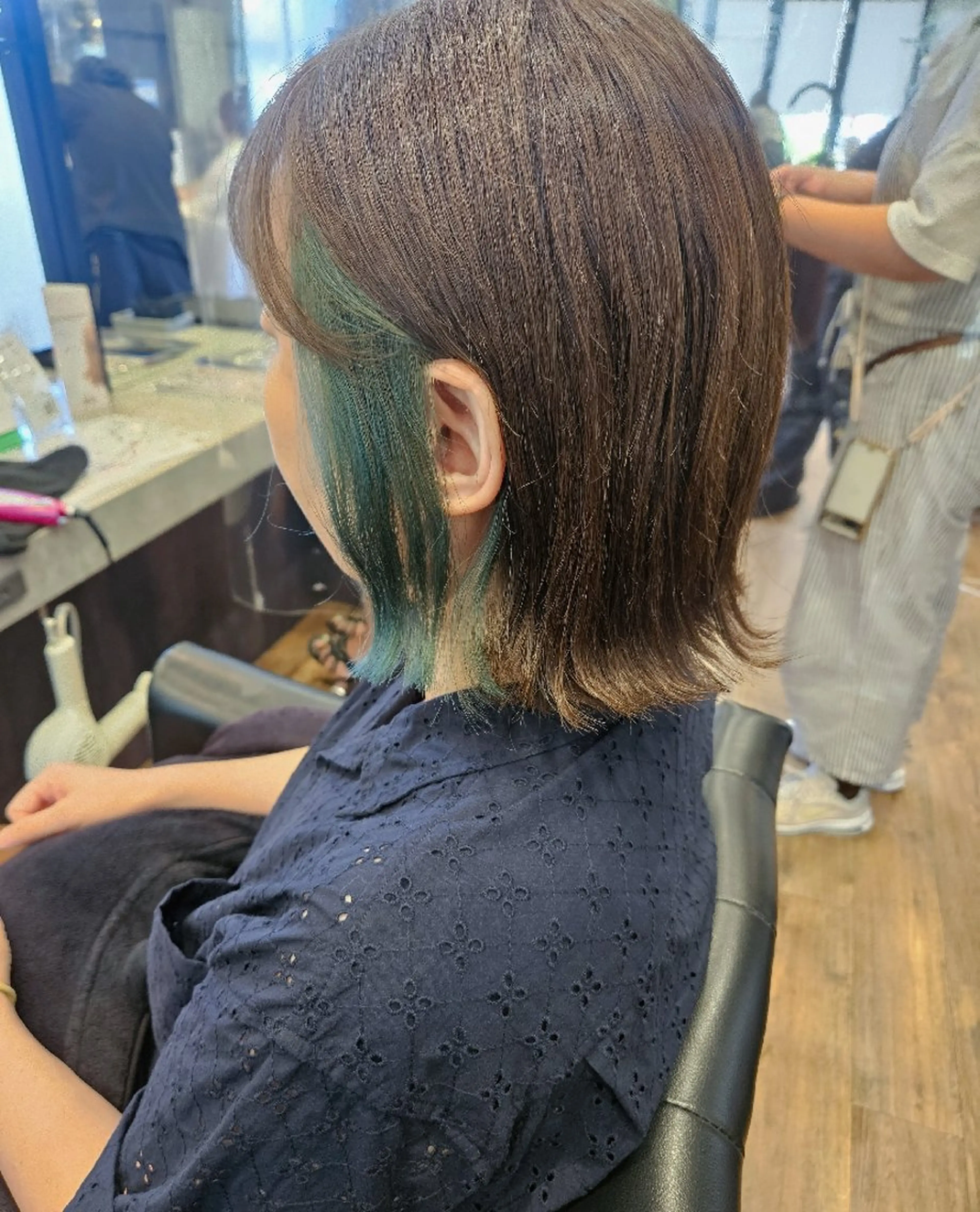 ミディアム カラー カット ヘアカラー トリートメント 関口 友菜のヘアスタイル