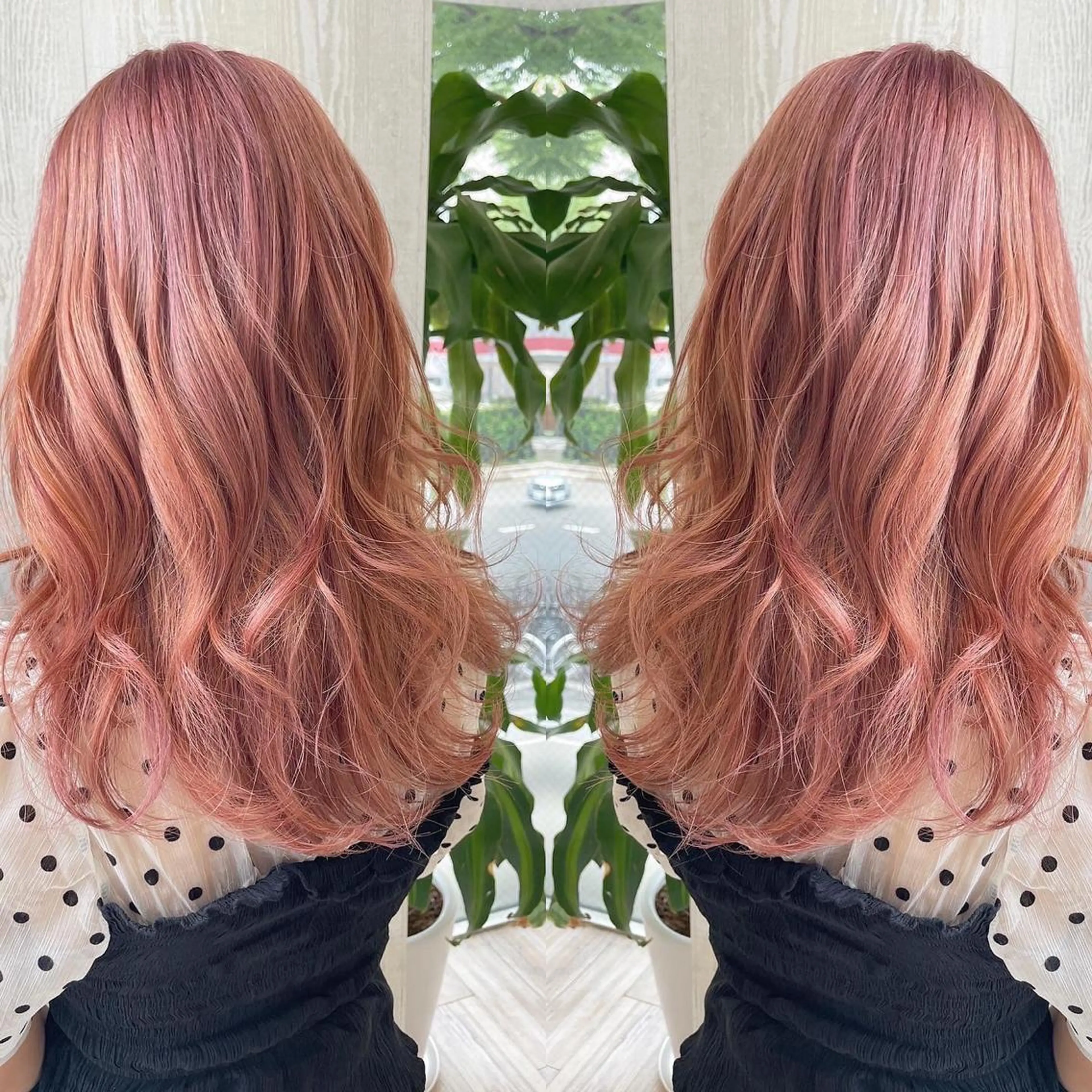 セミロング カラー アッシュ ブリーチ ケアカラー 透明感カラー ピンクカラー ヘアカラー トリートメント 河合秀明/ショート /ボブ/レイヤーのヘアスタイル