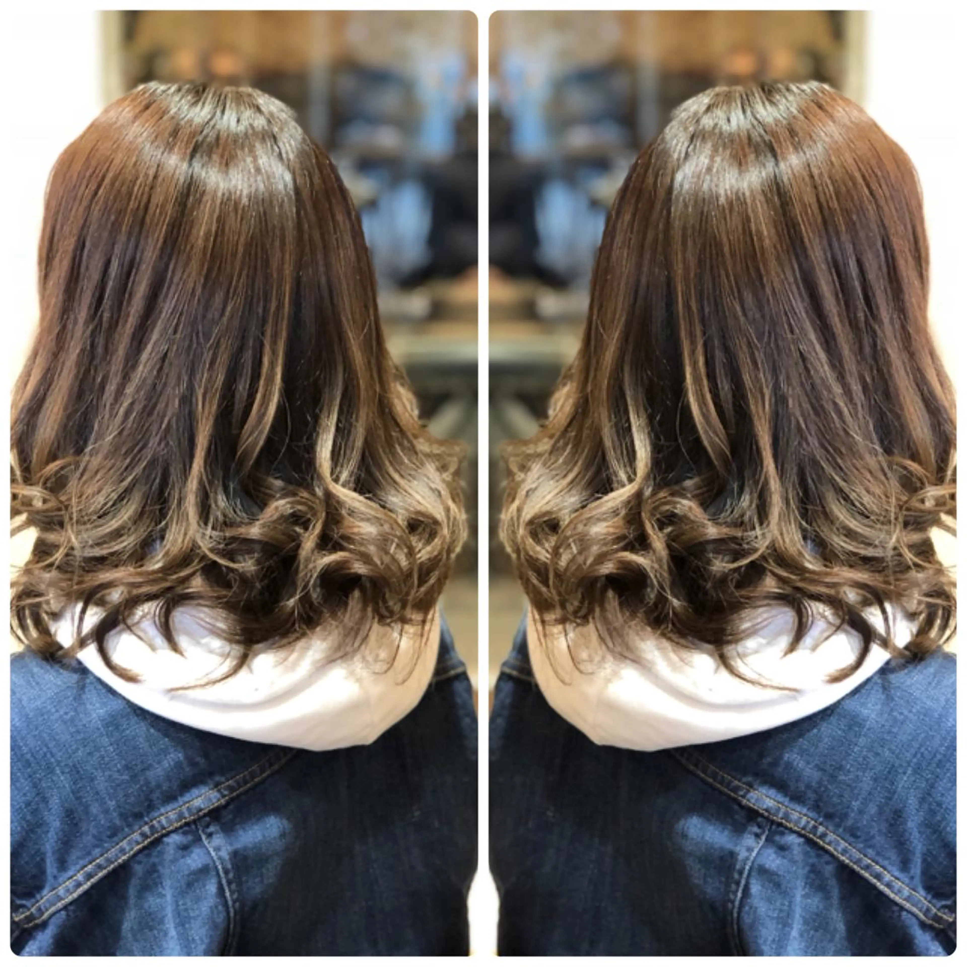 セミロング カラー グレージュ ハイライトカラー ハイライト ヘアカラー トリートメント 小山内 龍一郎 店長のヘアスタイル