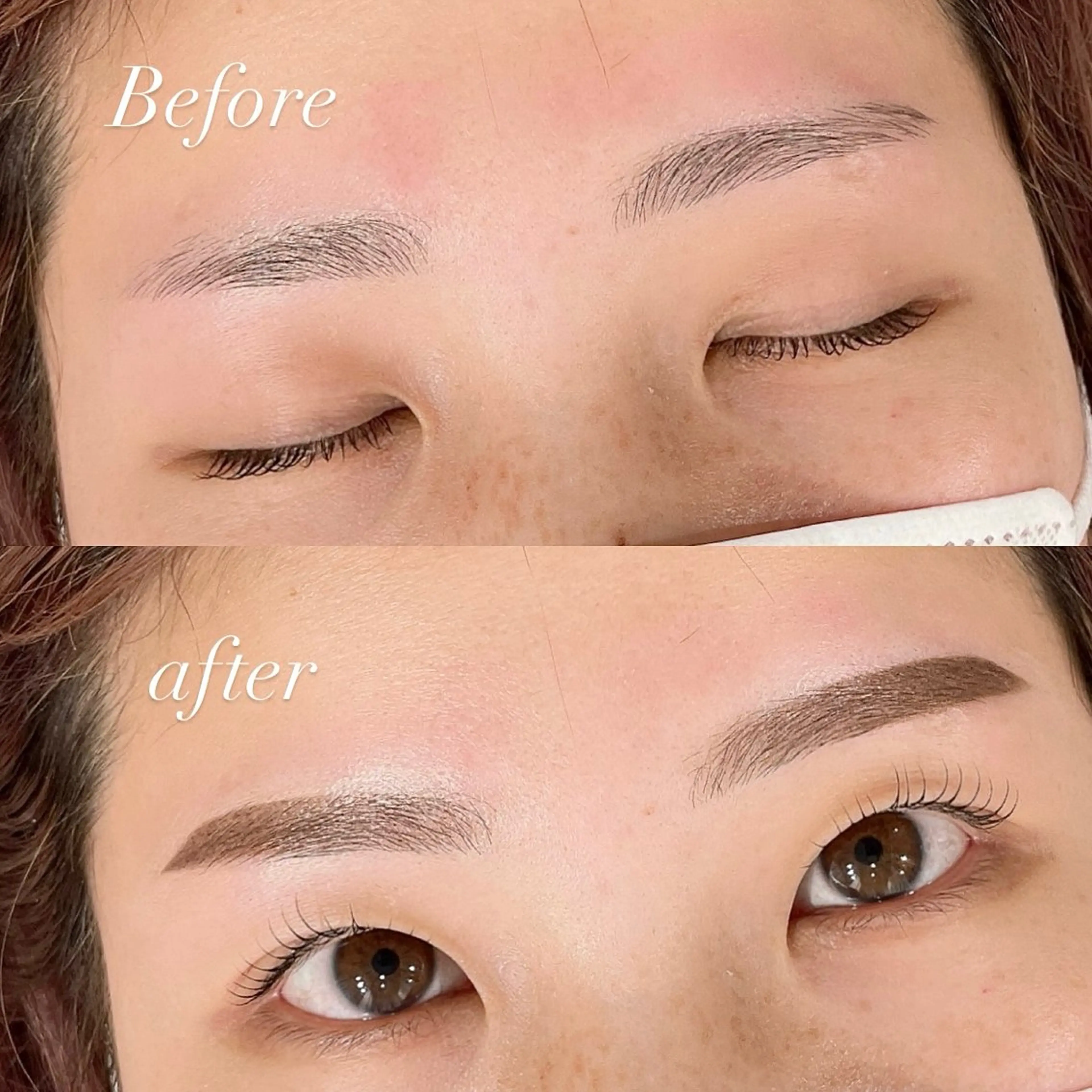 🌿 一気に垢抜け 🌿 lash lift (上) + 眉wax 🌿の写真