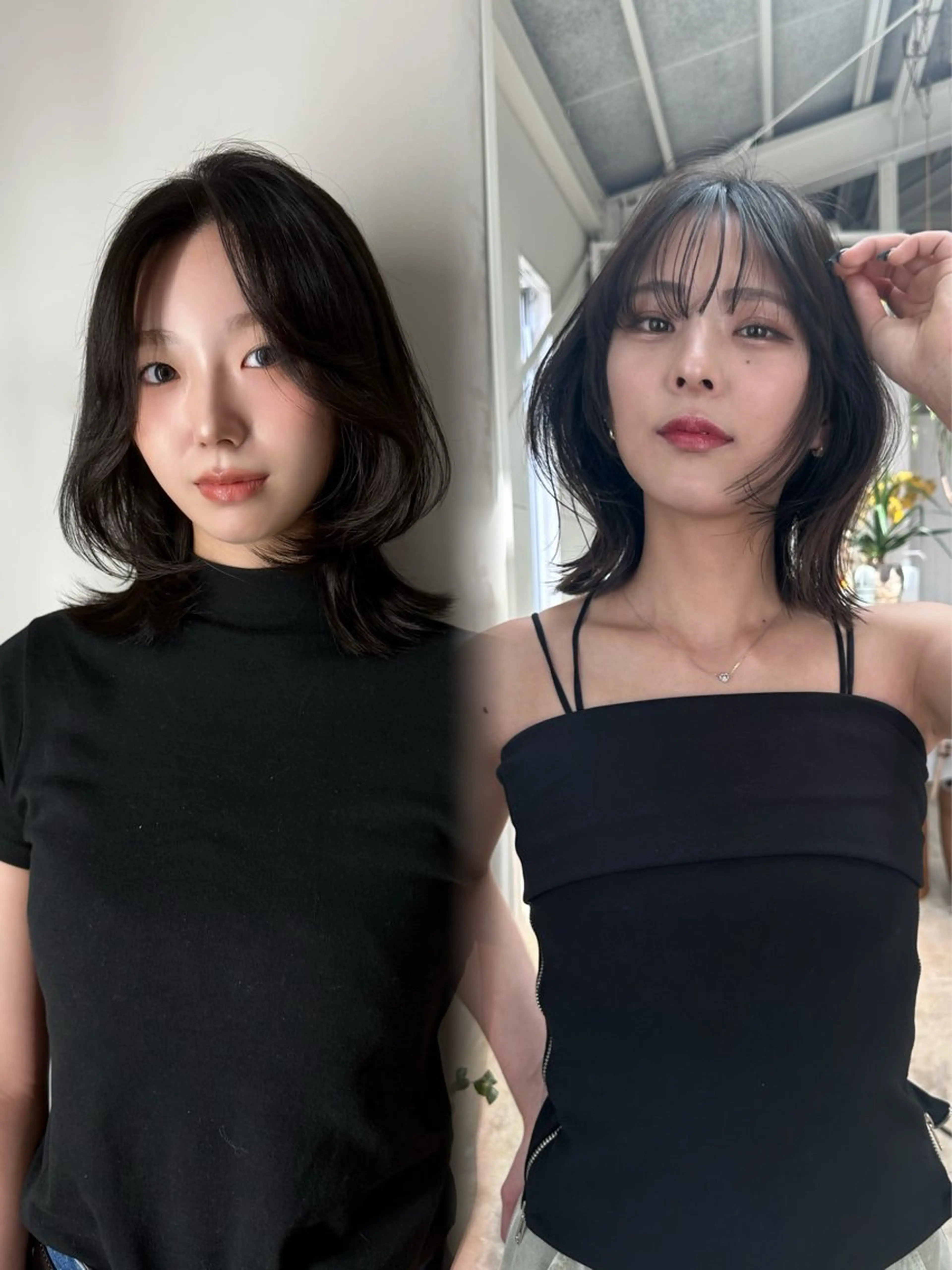 ミディアム カラー ボブレイヤー ボブ ハッシュカット レイヤーカット 🌿レイヤー/ブリー チ/🌿‬JINのヘアスタイル