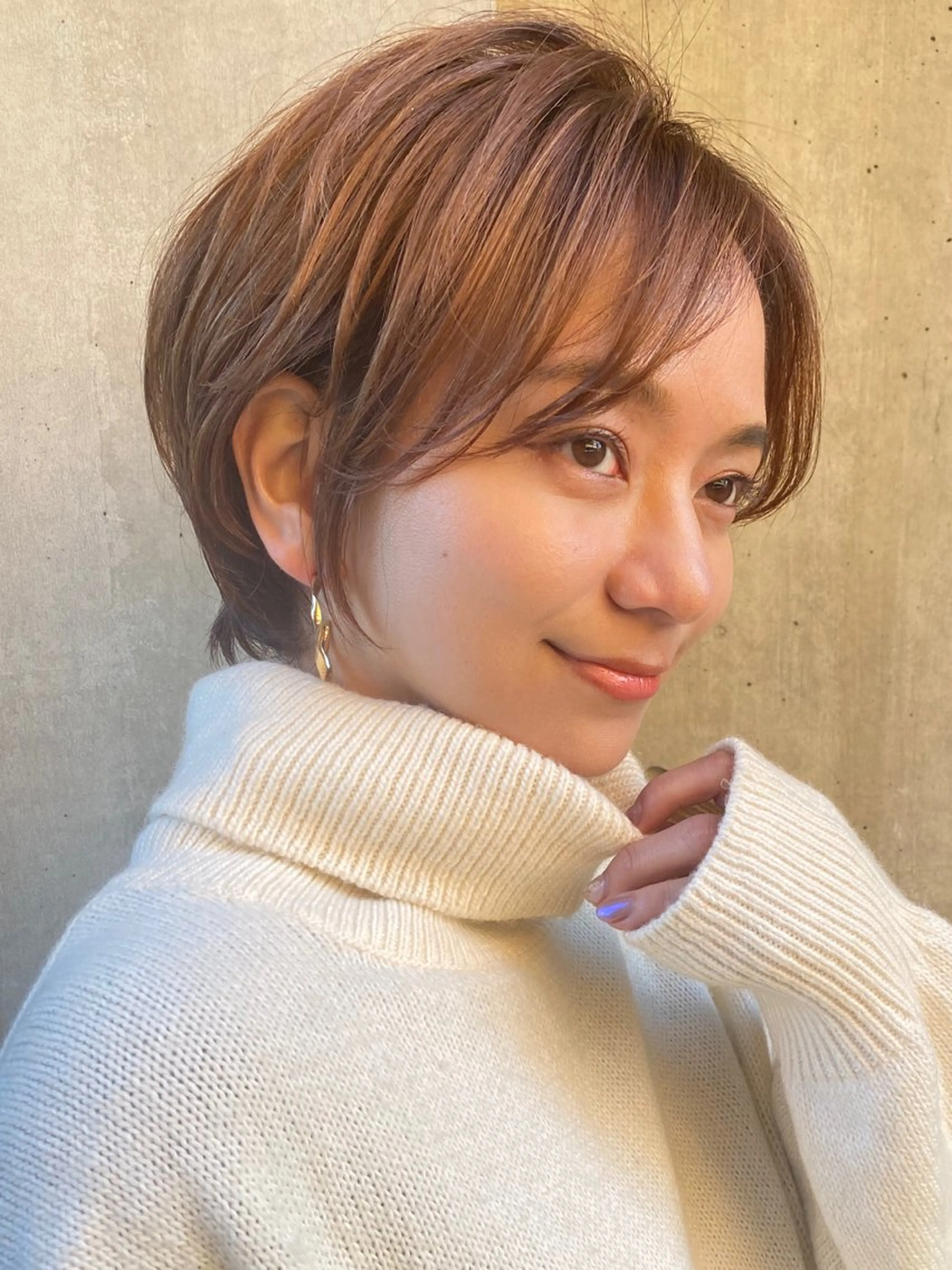 ショート ショートヘア 縮毛矯正/ストンボブ Wカラー💎ヒデジのヘアスタイル