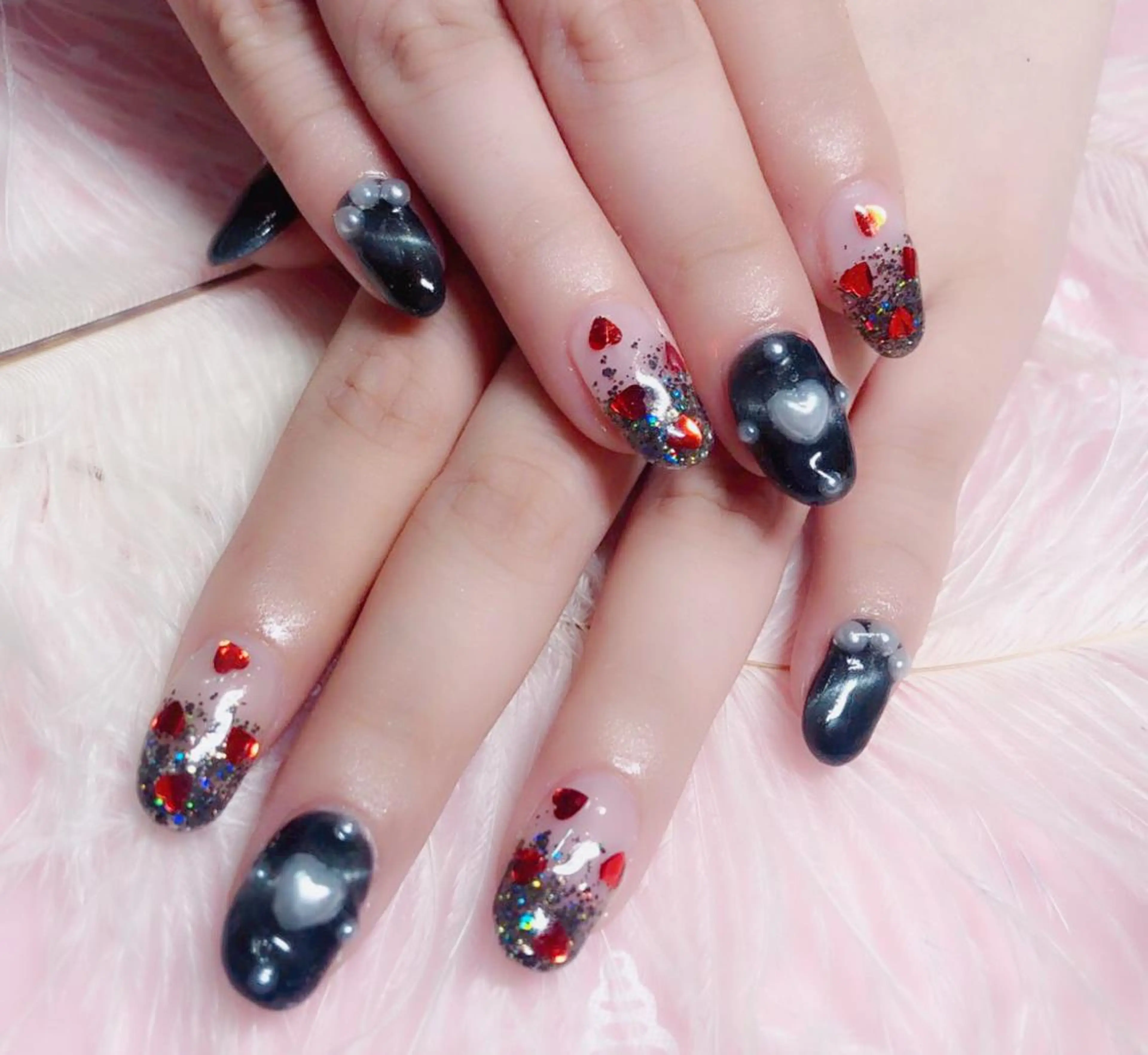 ネイル ハンドネイル マジック ミラーのネイルデザイン