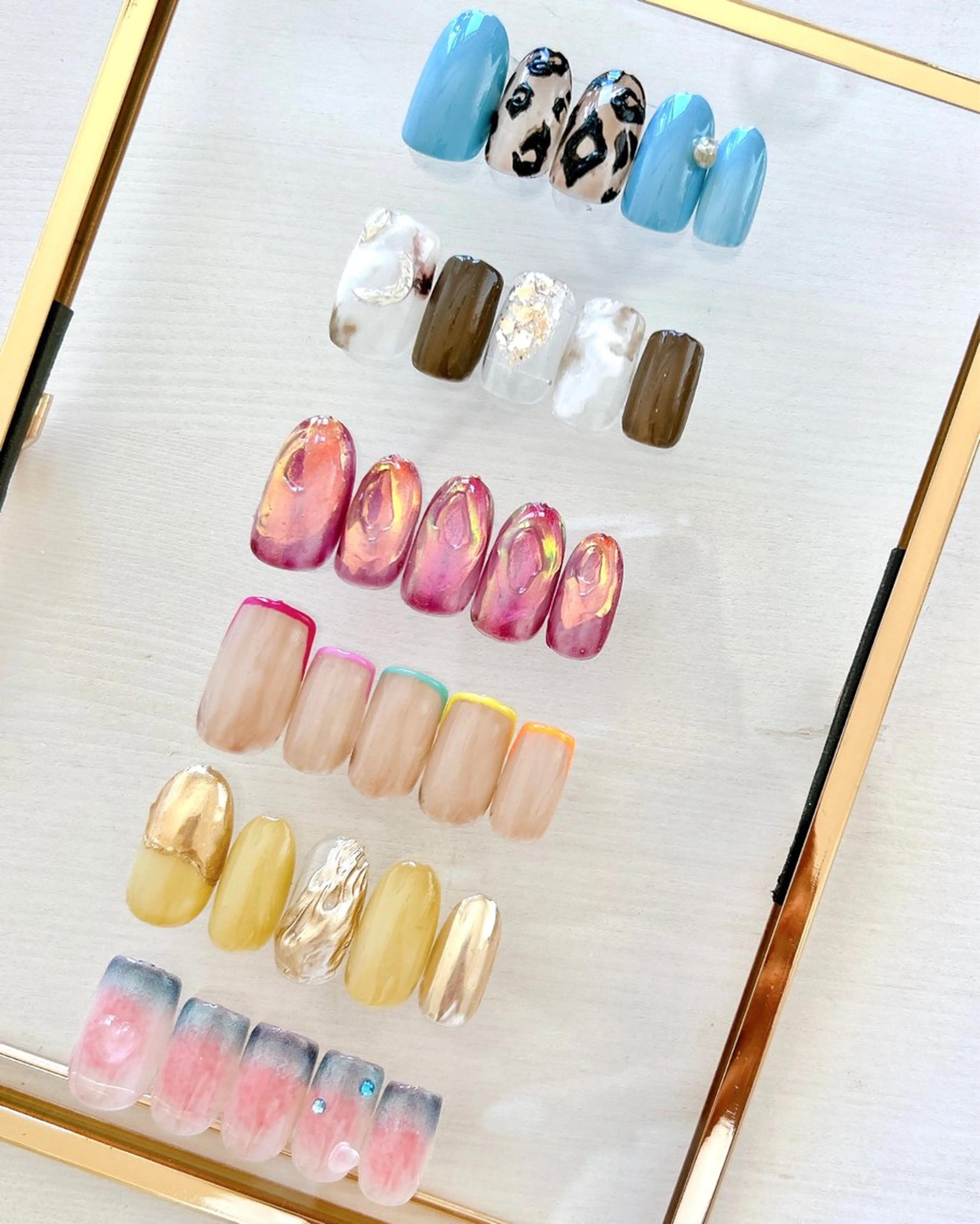 ネイル アニマル柄 チークネイル フレンチネイル ジェルネイル 韓国ネイル ハンドネイル Kai  nail Mayukoのネイルデザイン