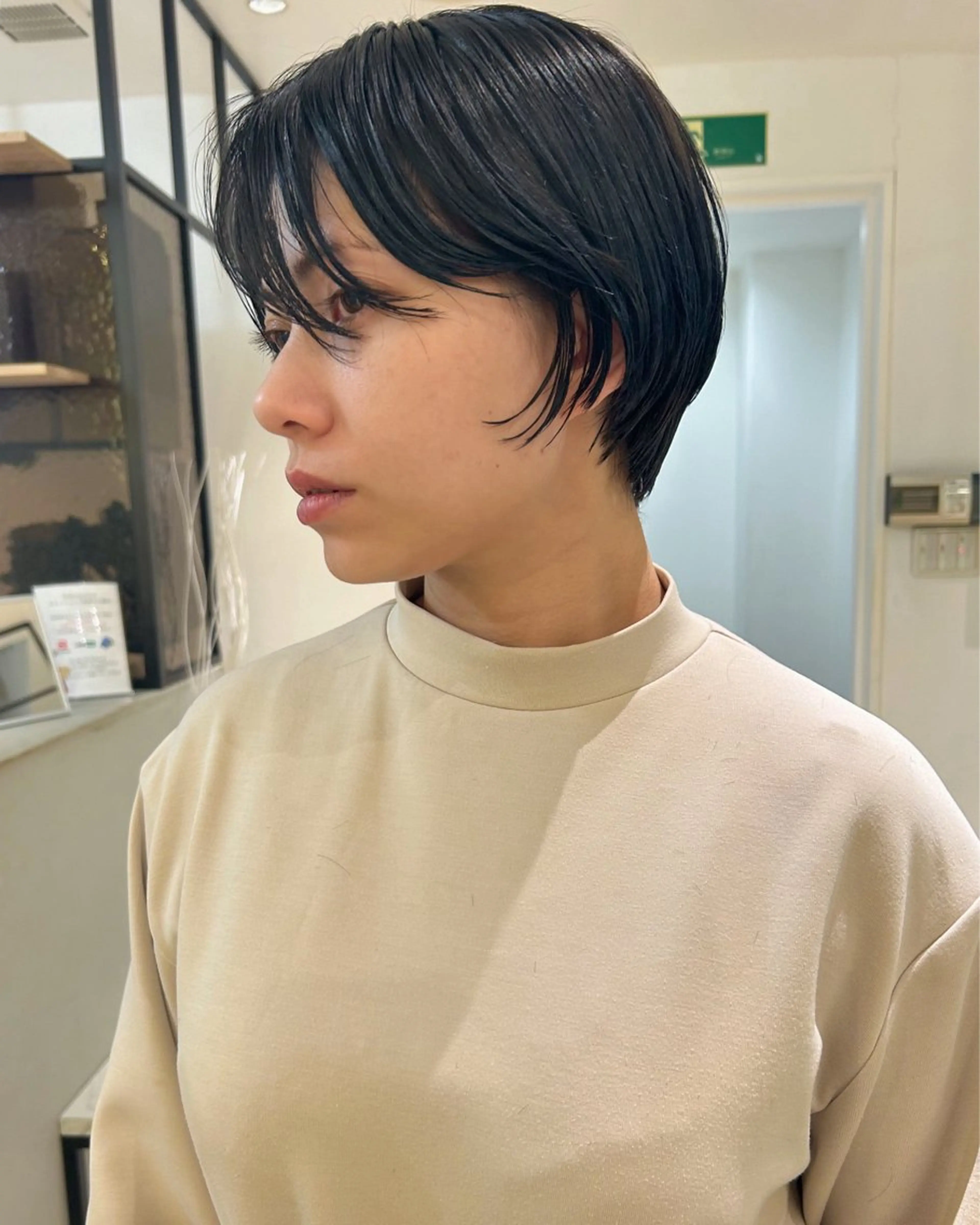 ショート カラー ショートヘア カット ヘアカラー トリートメント Loom.所属・村上雅人 ナチュラルモードのヘアスタイル