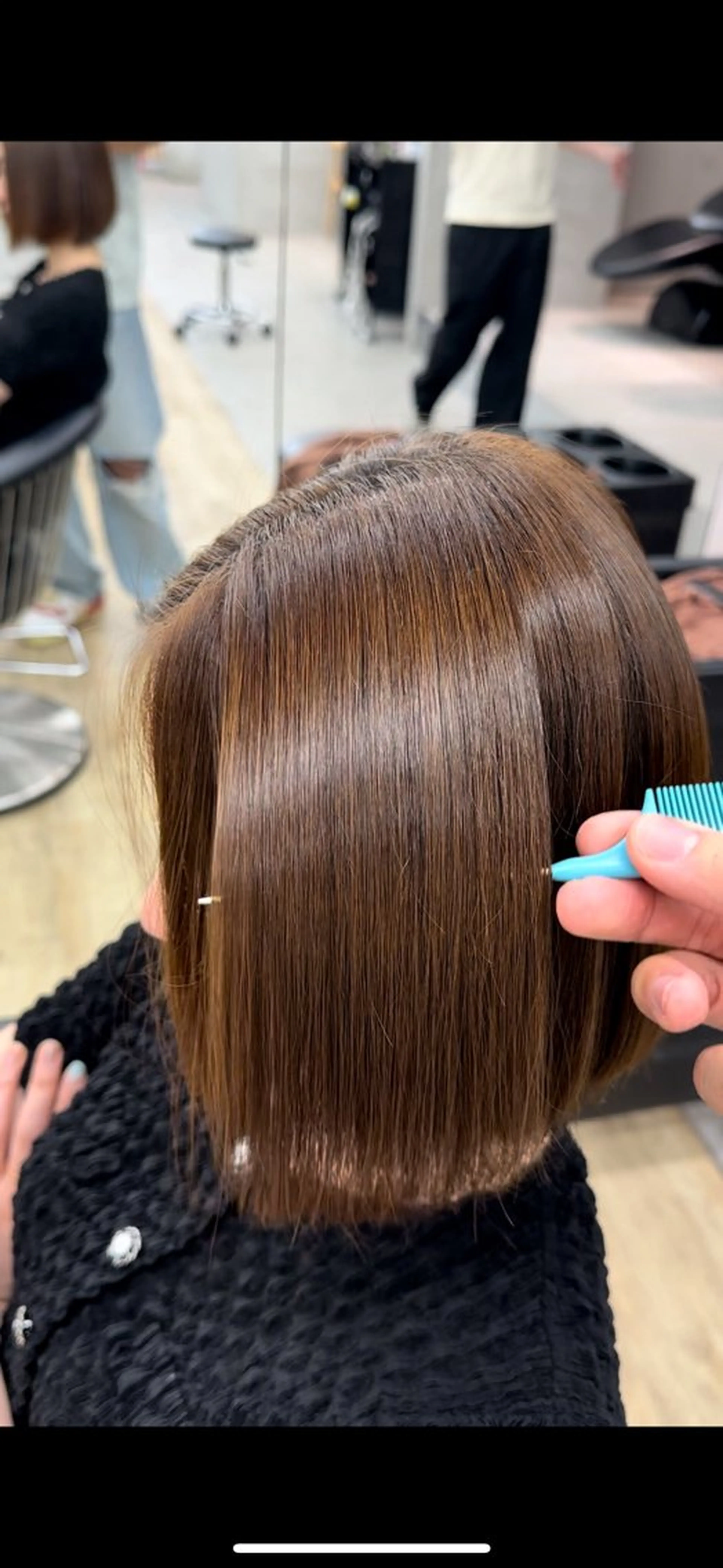 ロング 縮毛矯正 トリートメント カット 縮毛矯正 トリートメント 巻ける縮毛矯正✨ ボブ/ショートともきのヘアスタイル