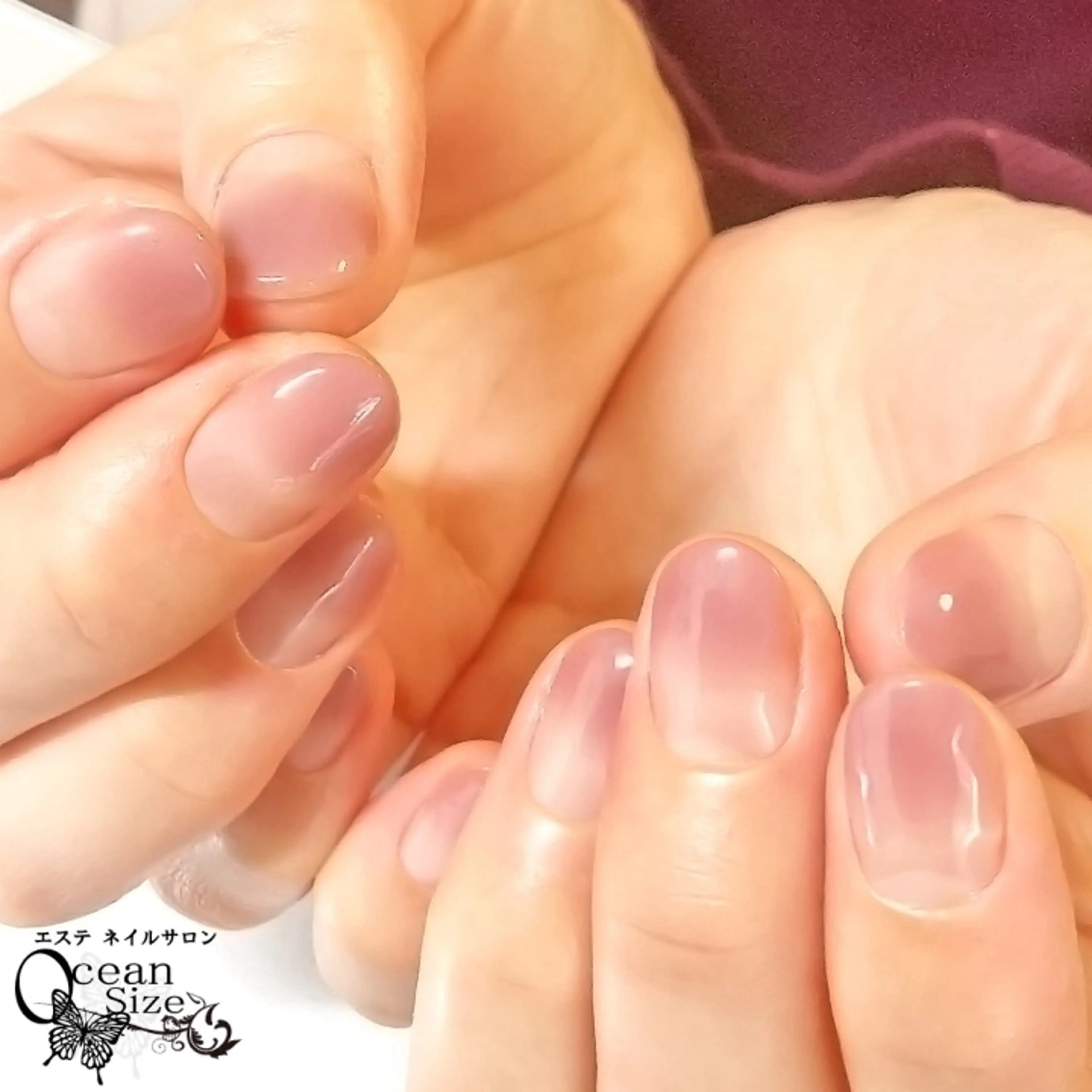 🌼【再来/他店フィルイン】🌼1カラーグラデーションネイルの写真