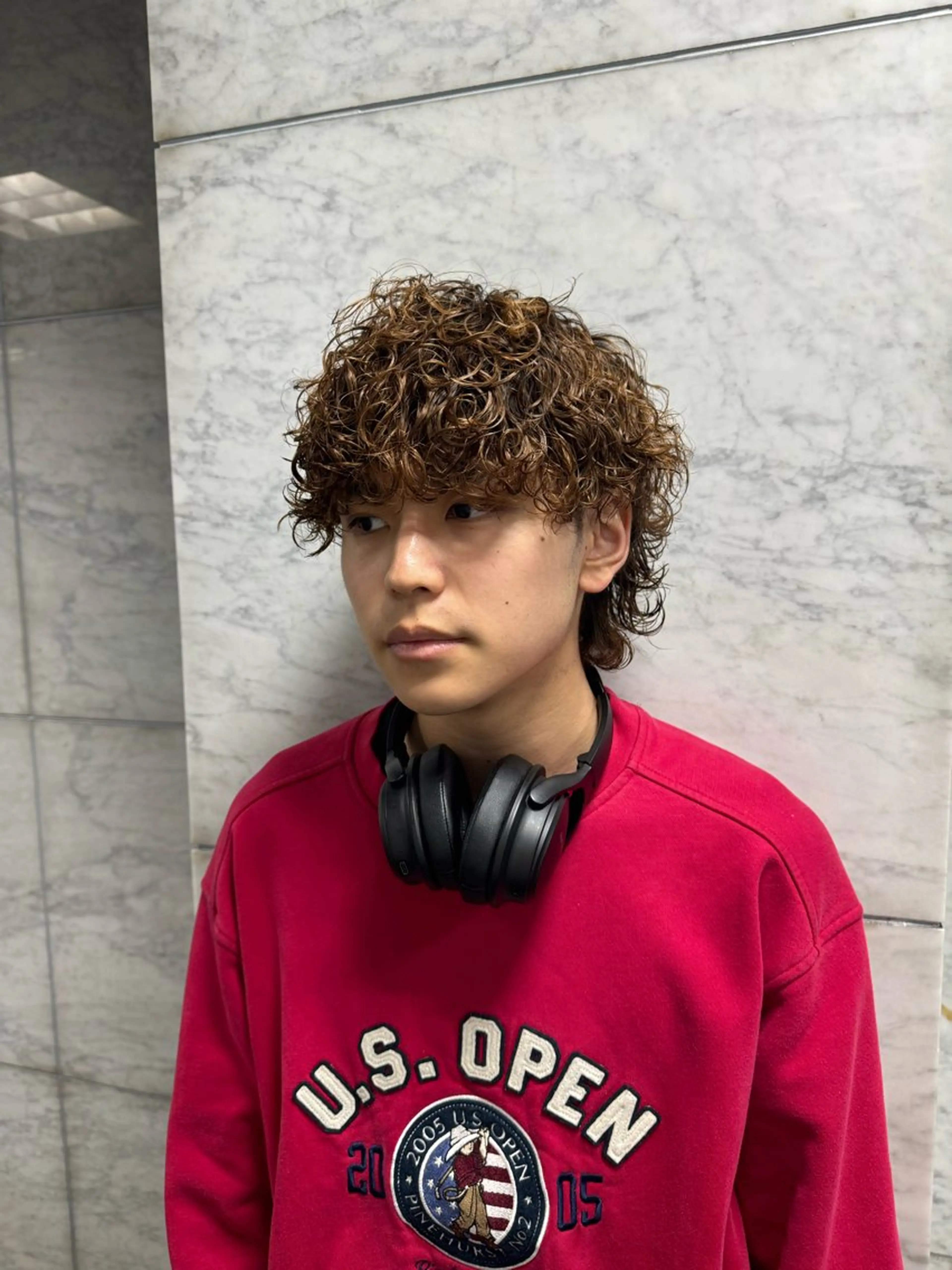 パーマ メンズ カット パーマ 大阪美容師 井上智博のヘアスタイル