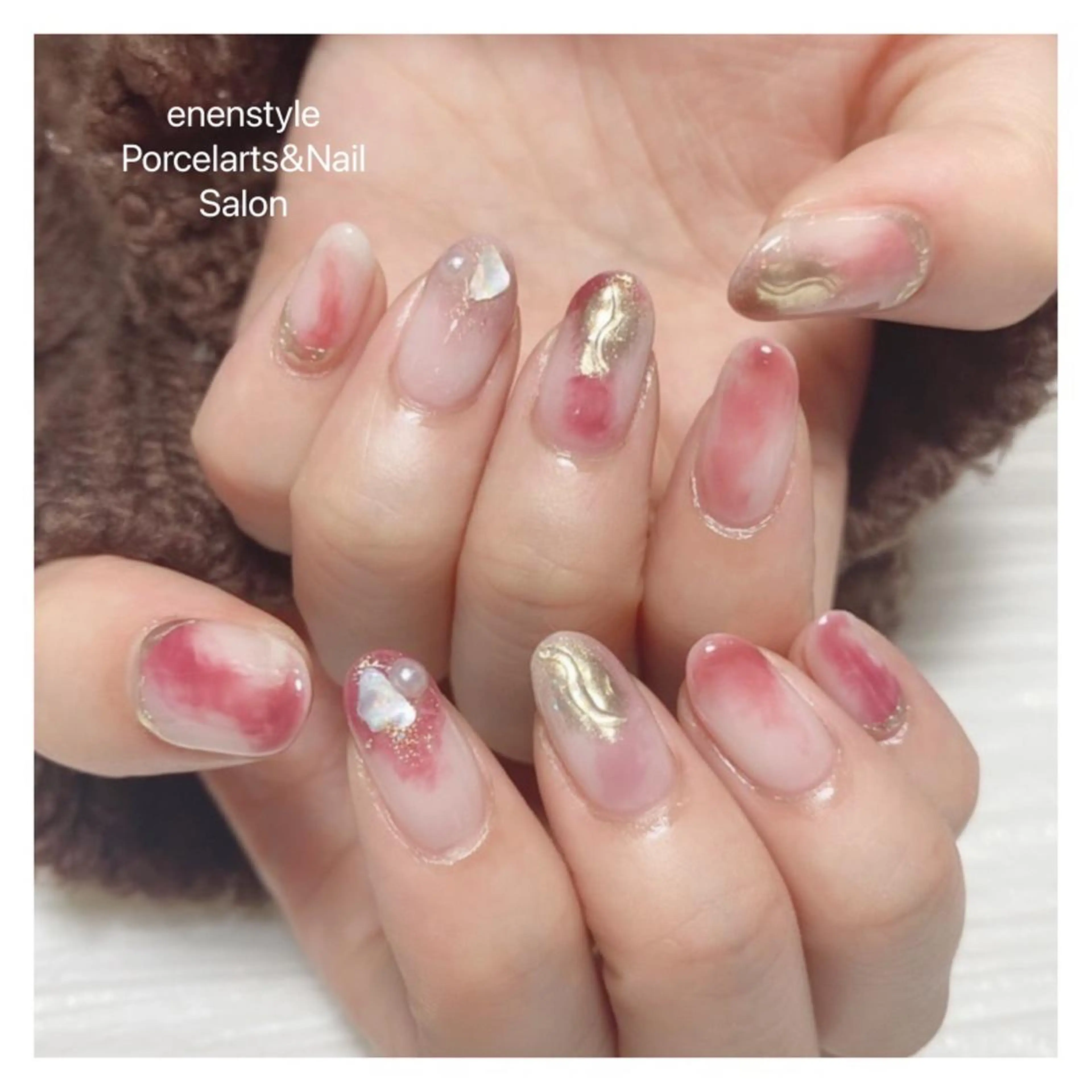 ミディアム ネイル ハンドネイル 👑enen style👑のネイルデザイン