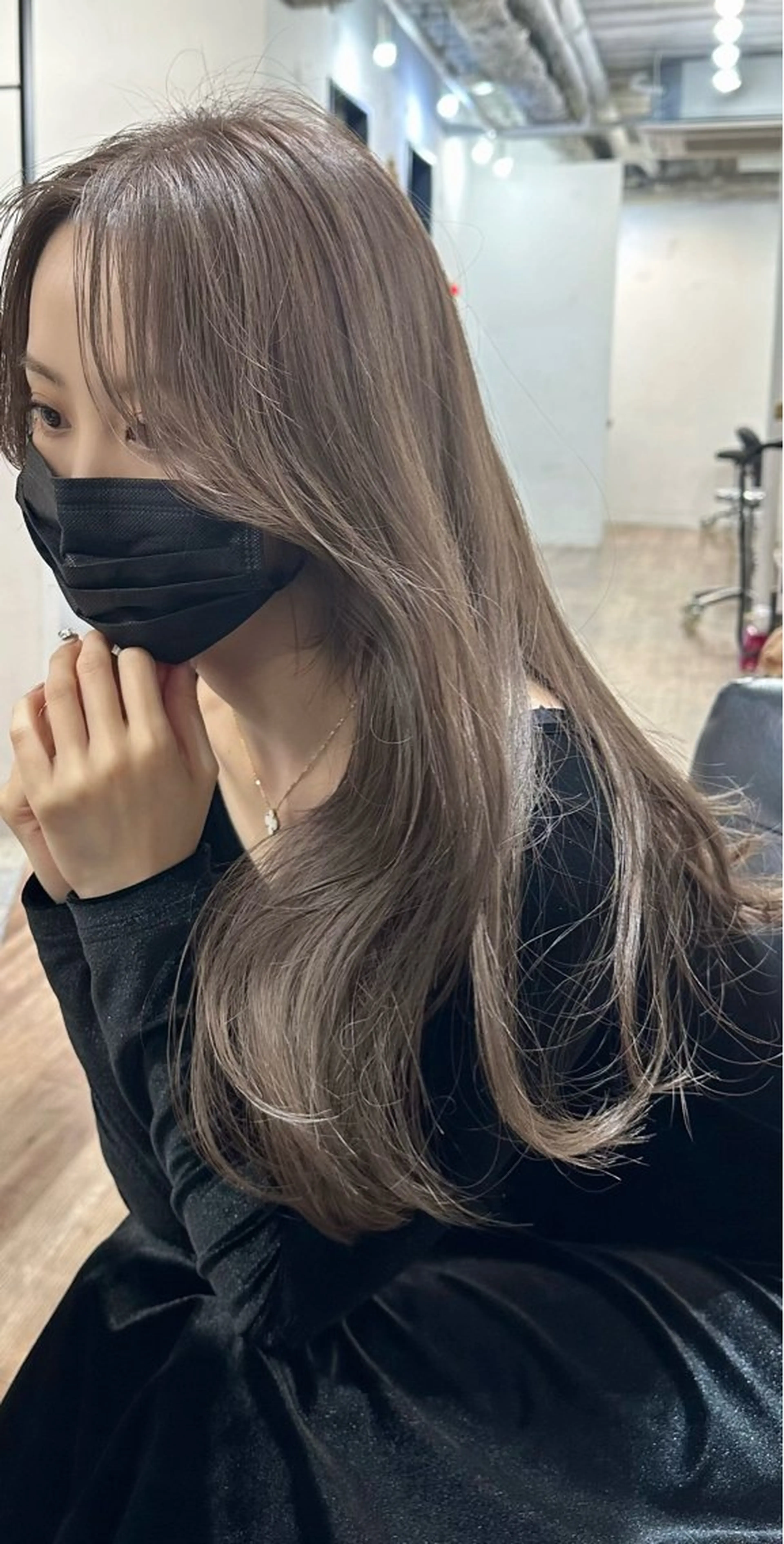 ロング こもも/ワンホン/ 韓国/髪質改善のヘアスタイル