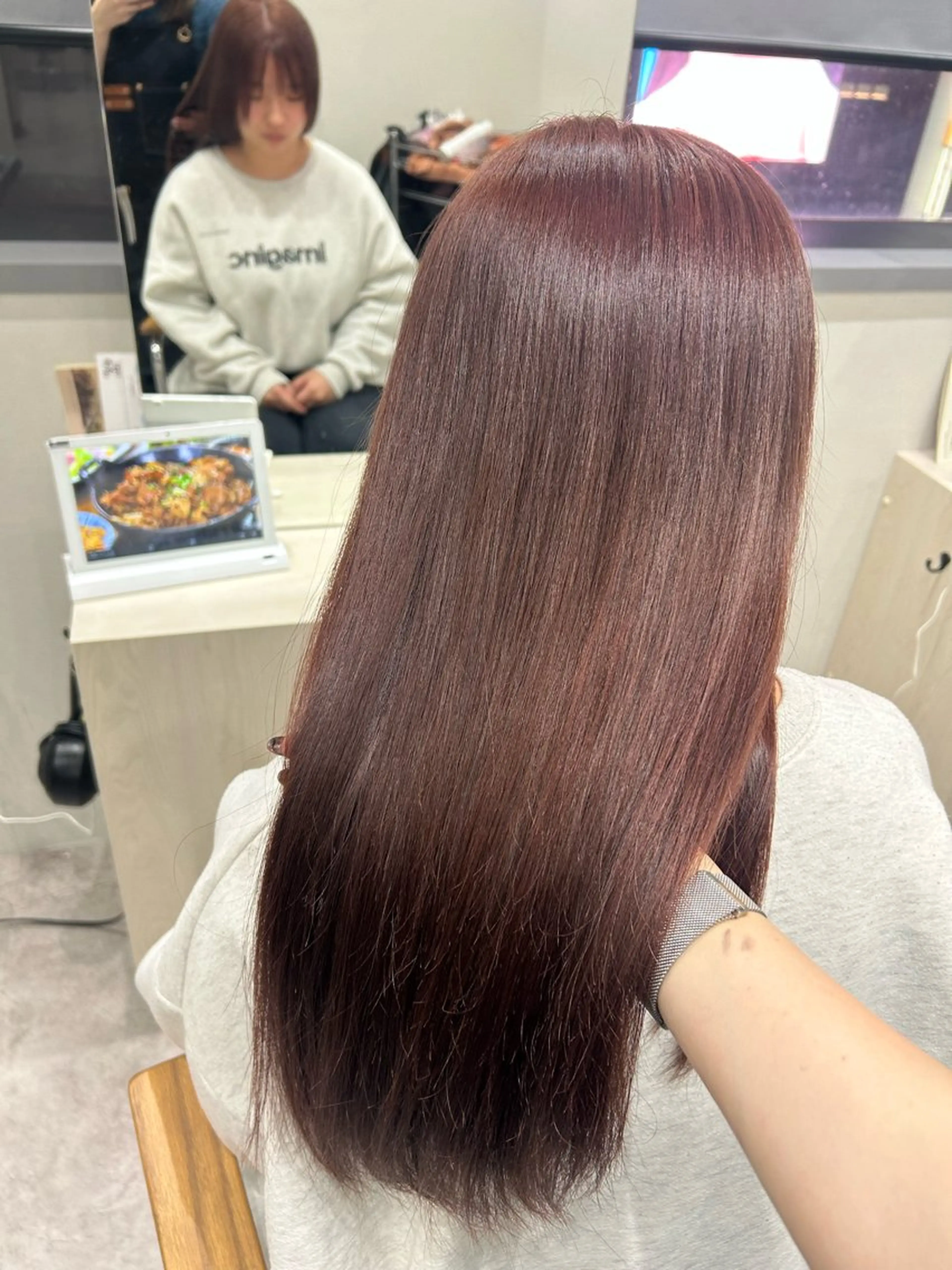 セミロング カラー ヘアアレンジ ベージュカラー ブリーチ ダブルカラー ブリーチなしカラー ピンクカラー ヘアカラー ボブ /ニュアンス/ satomi🧸💖のヘアスタイル