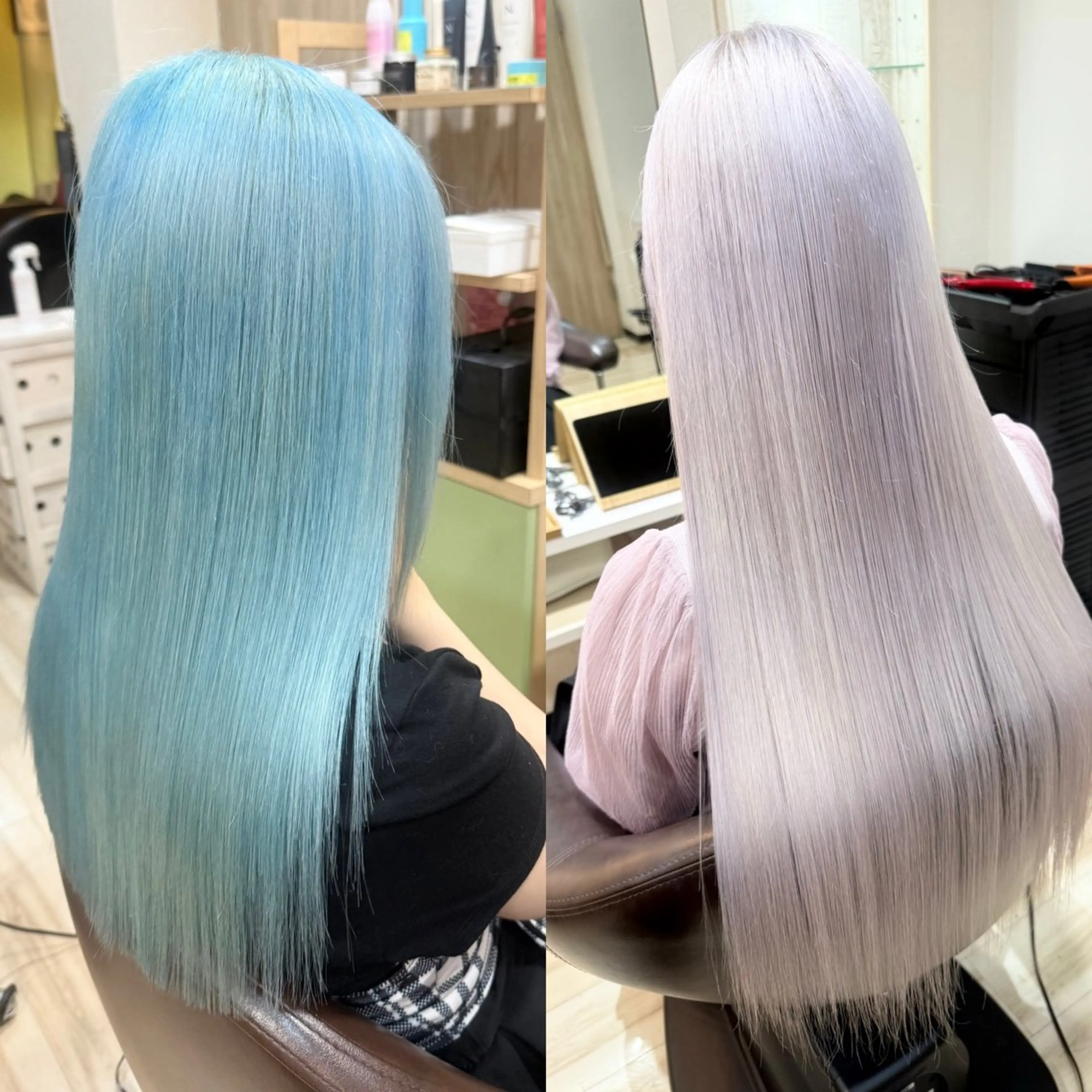 ロング カラー カット ヘアカラー 🌈派手髪ハイトーン 🌈鈴木亮太🌈のヘアスタイル