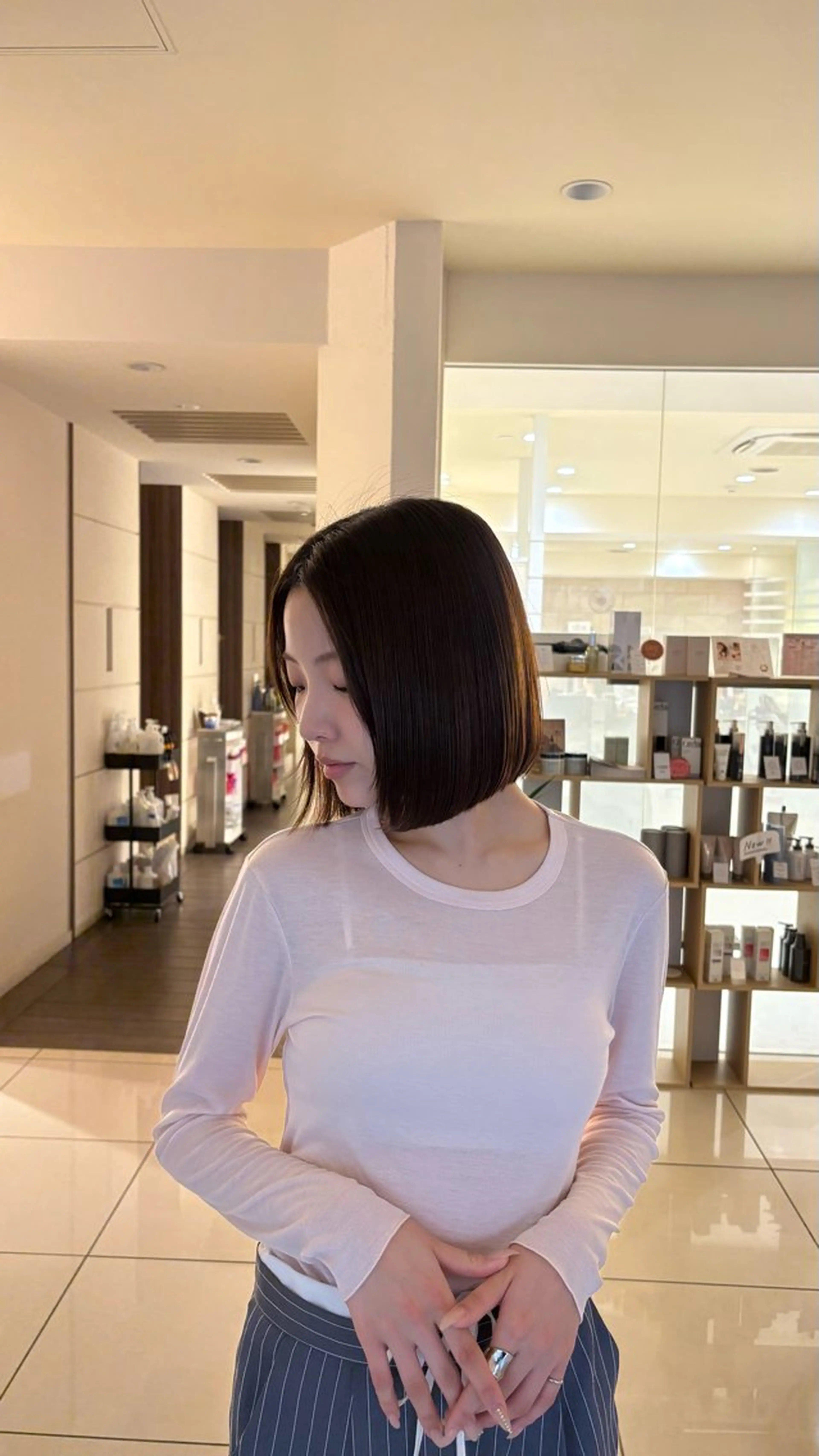 ショート 縮毛矯正 トリートメント 縮毛矯正/艶髪/ チホリのヘアスタイル