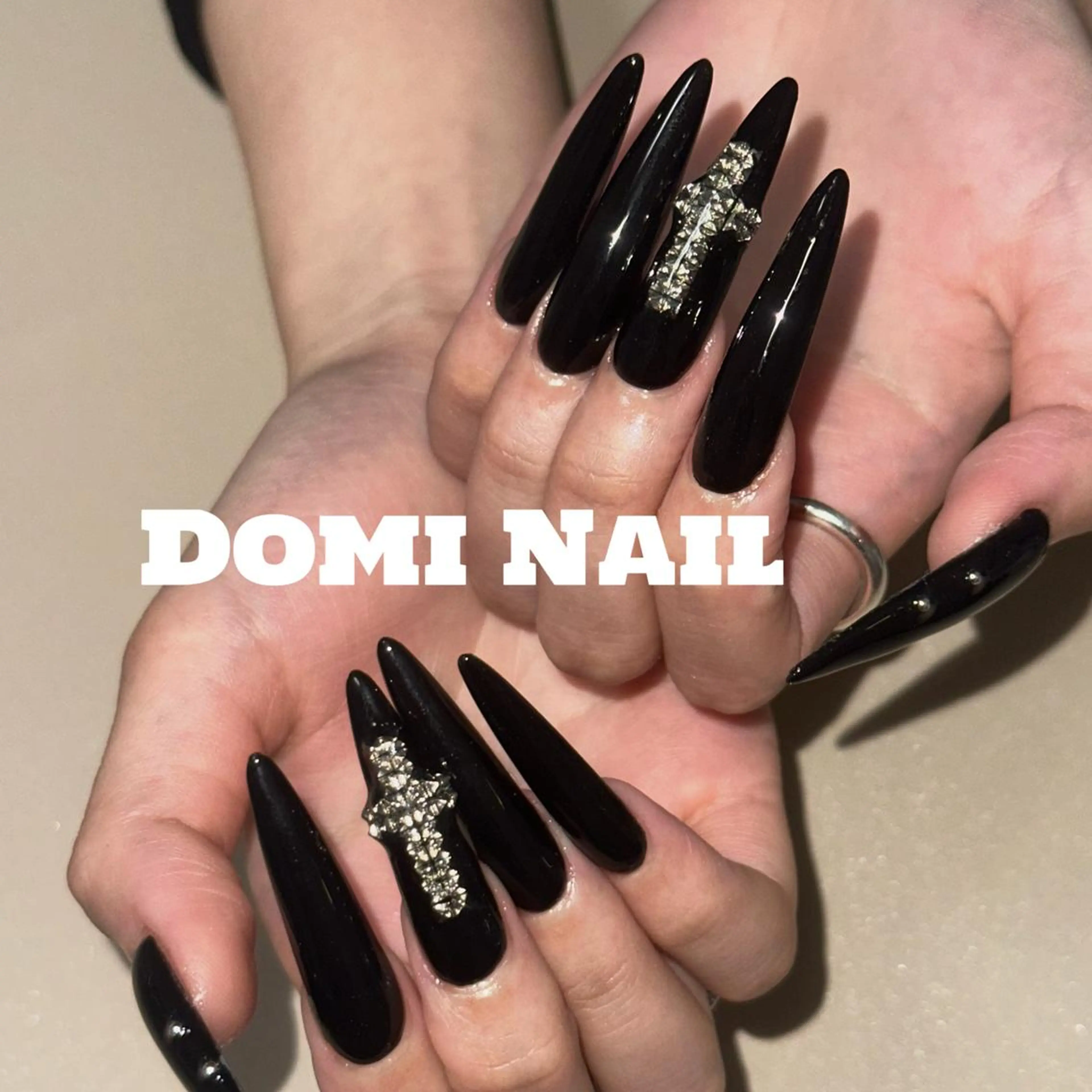 ネイル ロングネイル 持ち込み ネイルチップ ハンドネイル 渋谷 Domi Nailのネイルデザイン