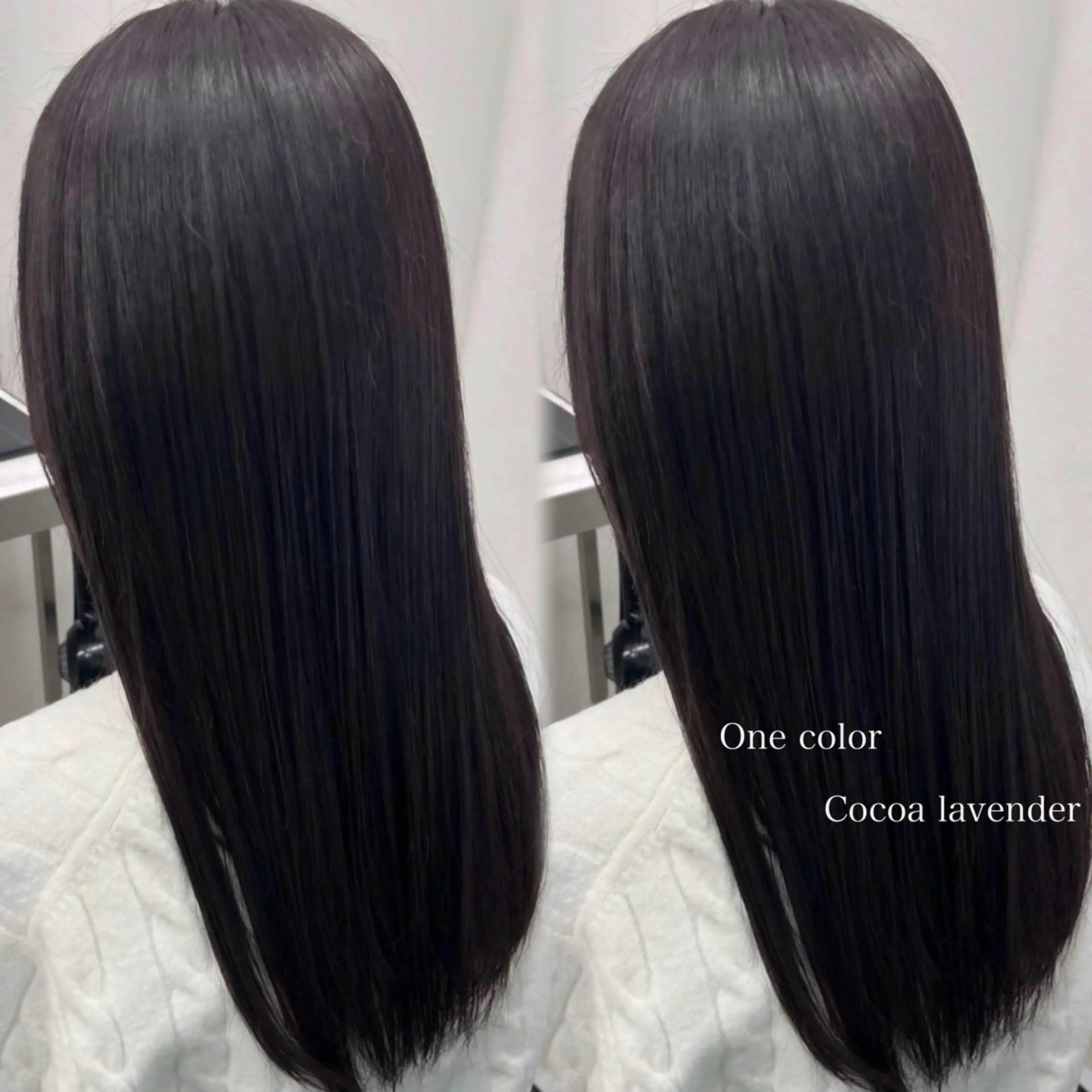 ロング カラー ラベンダーカラー ヘアカラー トリートメント 韓国ヘア🇰🇷 HINAのマツエク・マツパデザイン