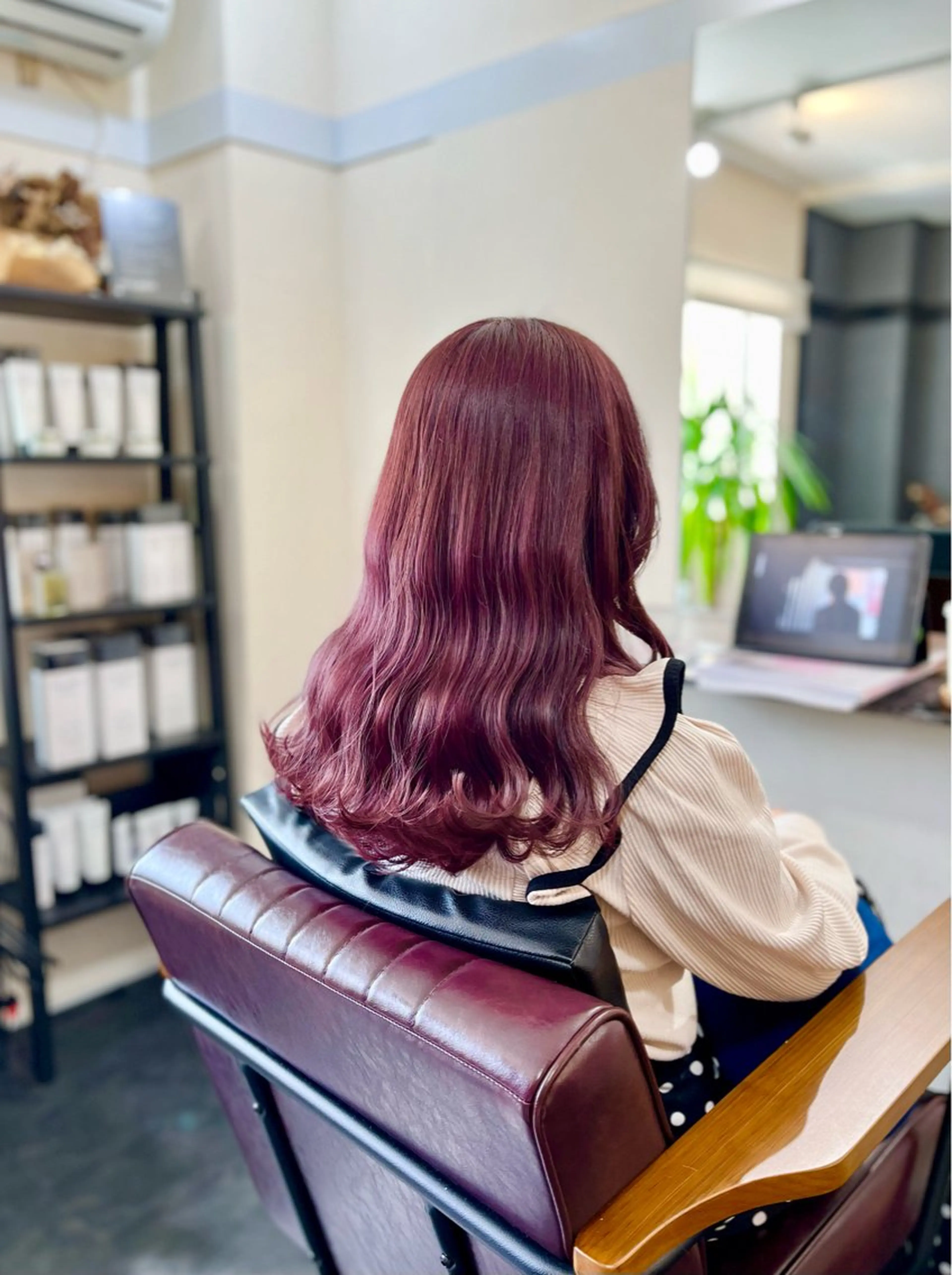 ロング カラー カシス ピンクカラー カット ヘアカラー トリートメント wavi hair所属・後藤 ユウキ/髪質改善🫧のヘアスタイル