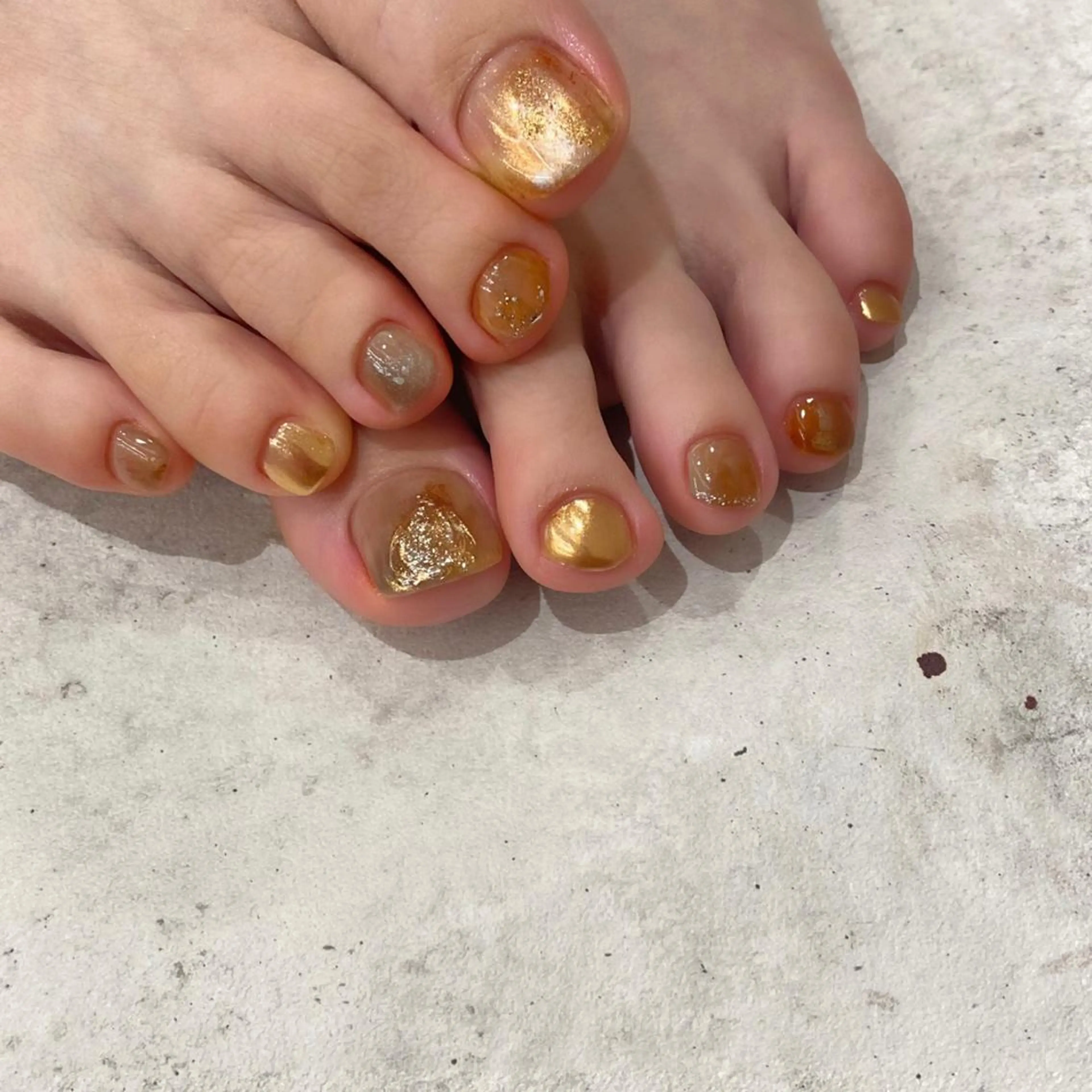 ネイル フットネイル ニュアンスネイル フットネイル Yuriko Omi パラジェル/渋谷のネイルデザイン