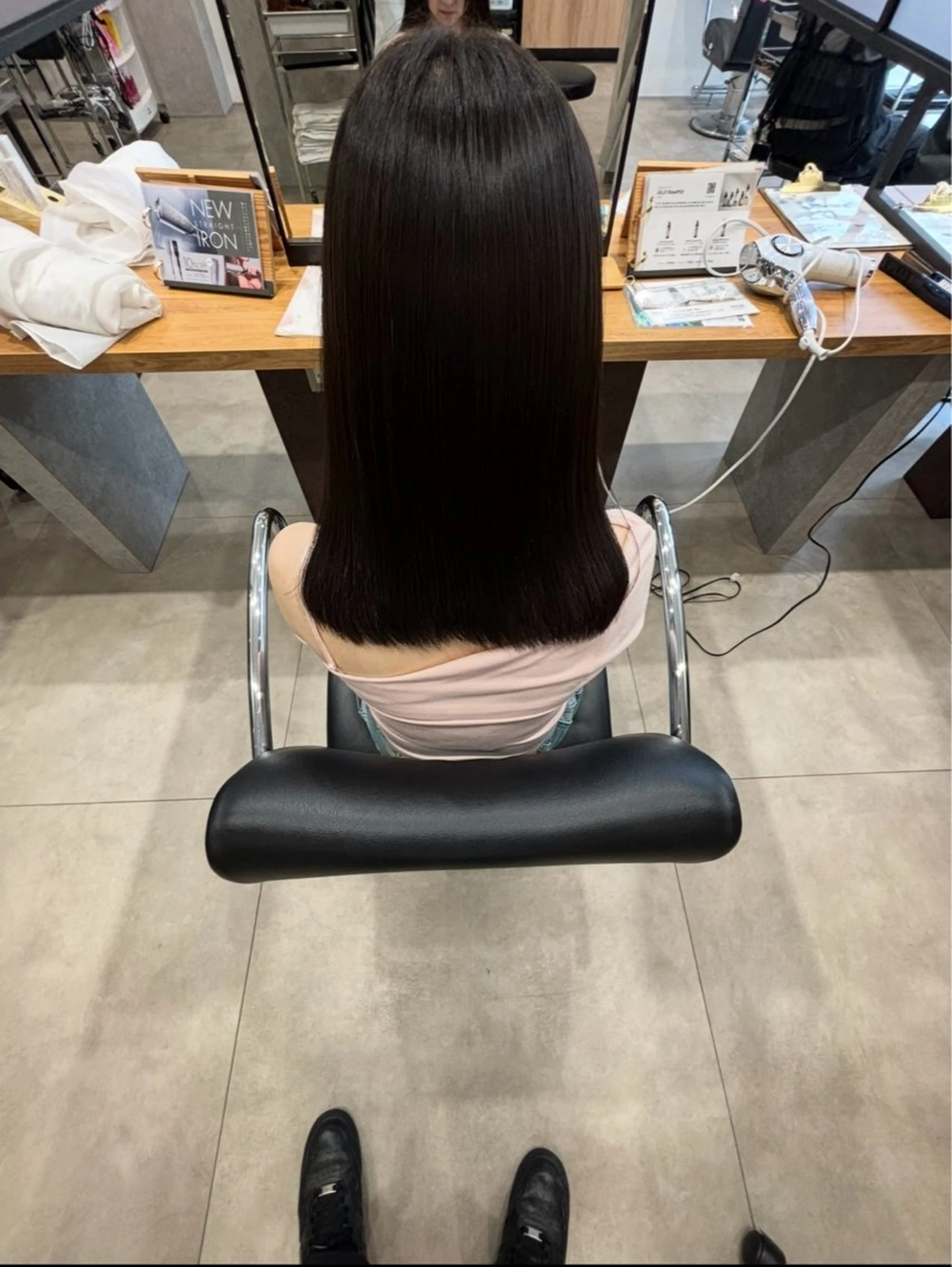 ミディアム カット 縮毛矯正 馬場 一輝のヘアスタイル