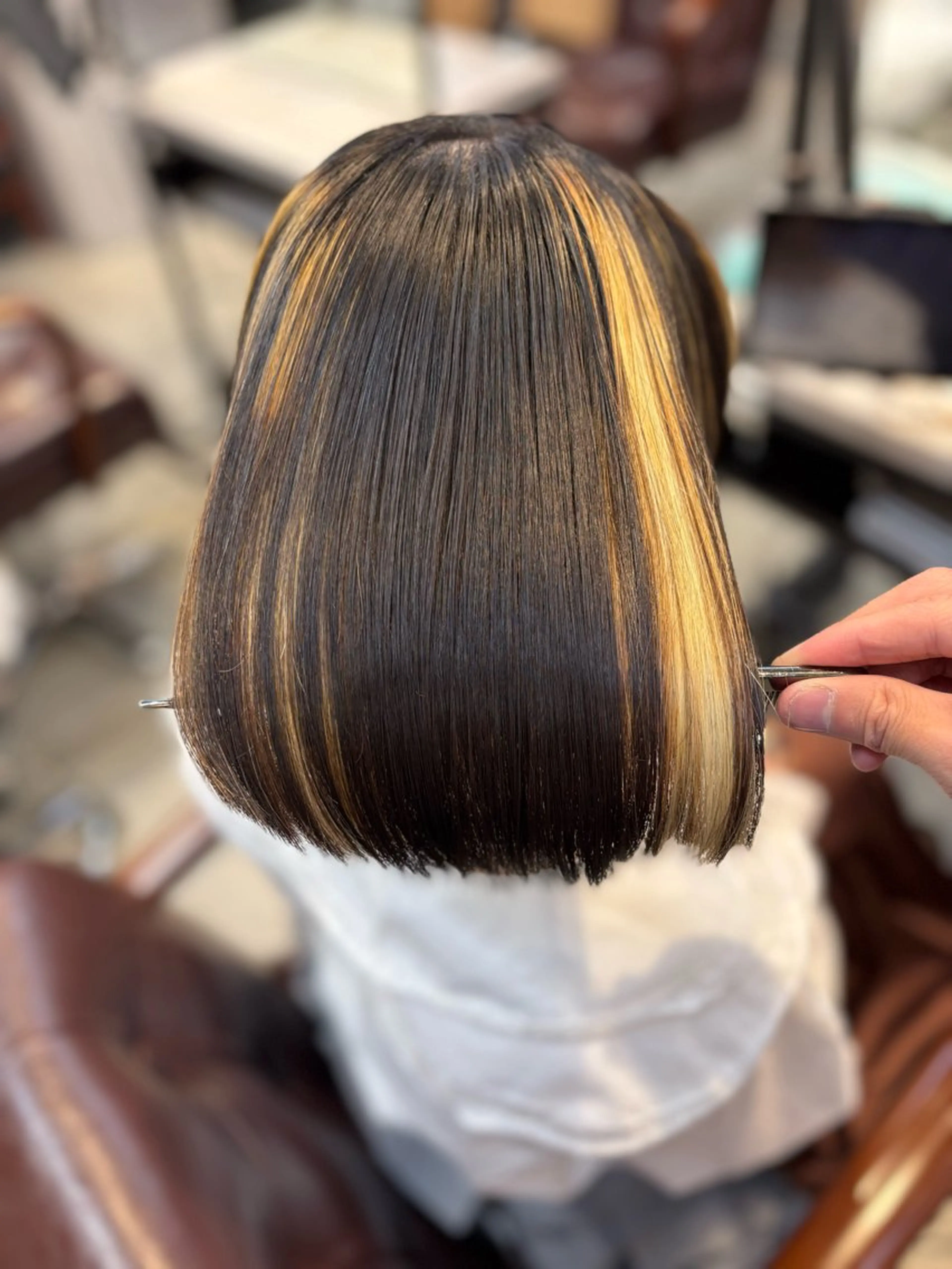 ミディアム 縮毛矯正 カット 縮毛矯正 トリートメント ✨髪を傷ませない✨ 吉田ひじりのヘアスタイル