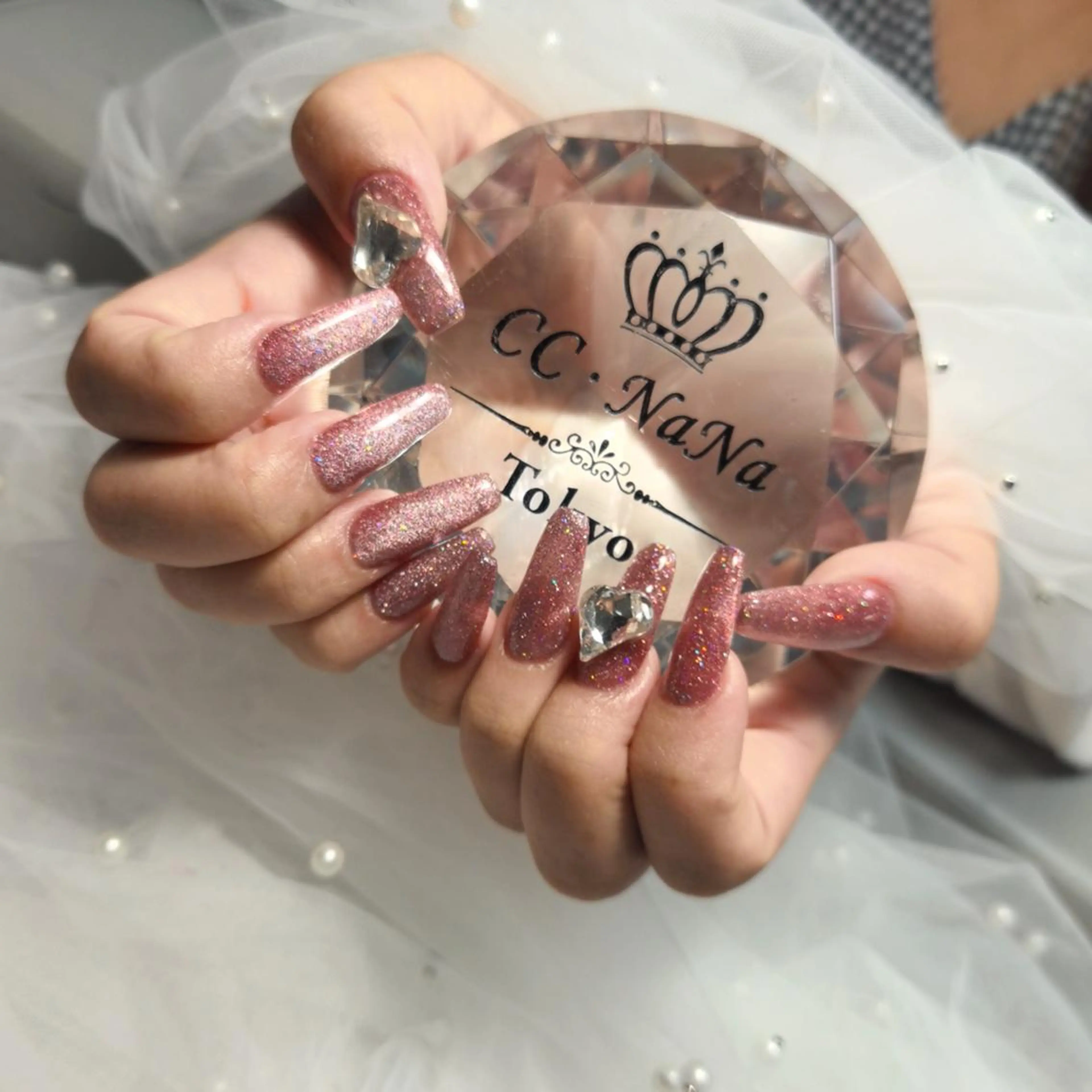 ネイル ハンドネイル 💎CC・NaNa 韓国風ネイル🌙Cのネイルデザイン