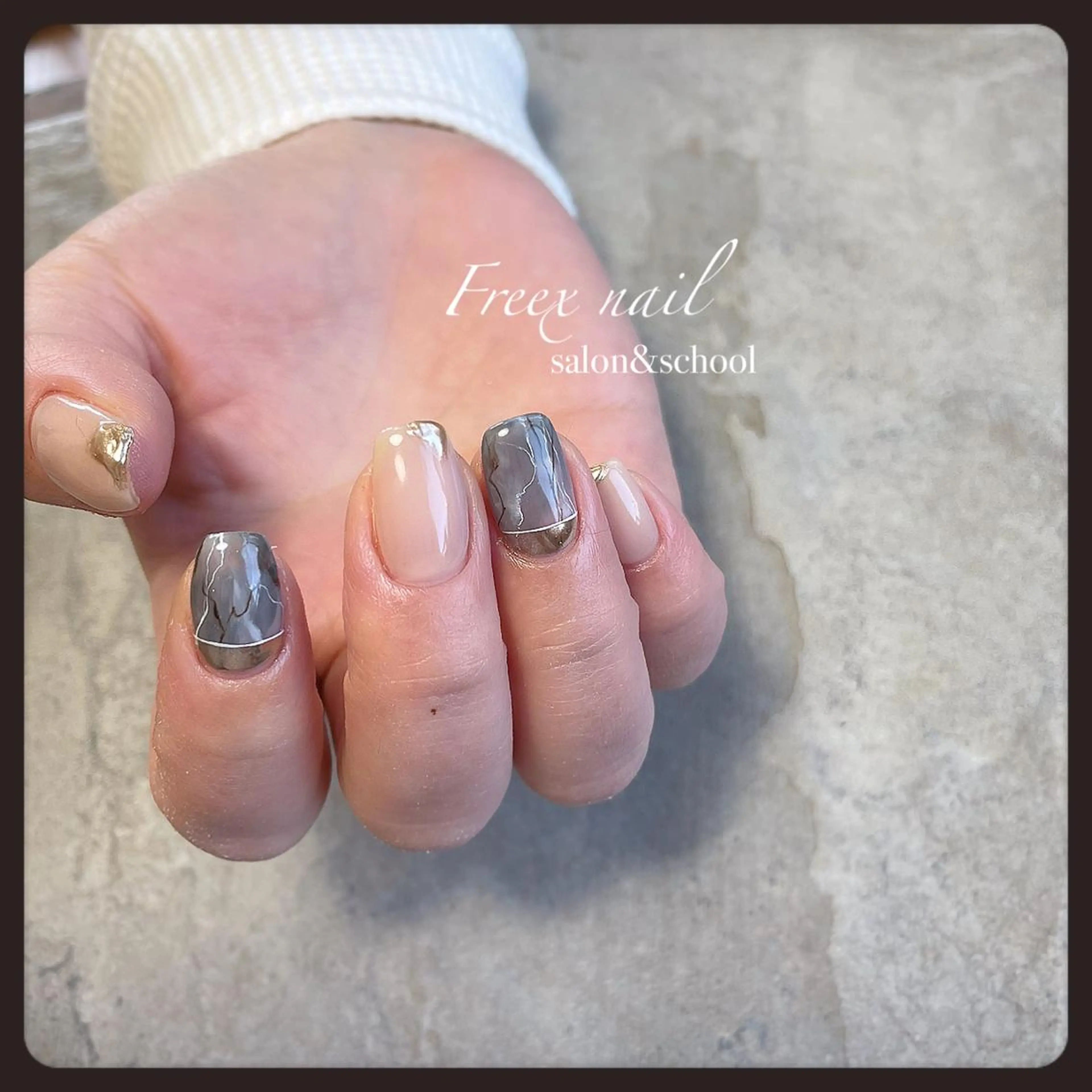 ネイル 大理石ネイル(マーブル) ハンドネイル ハンドケア freex nail /ニュアンス/個性派のネイルデザイン