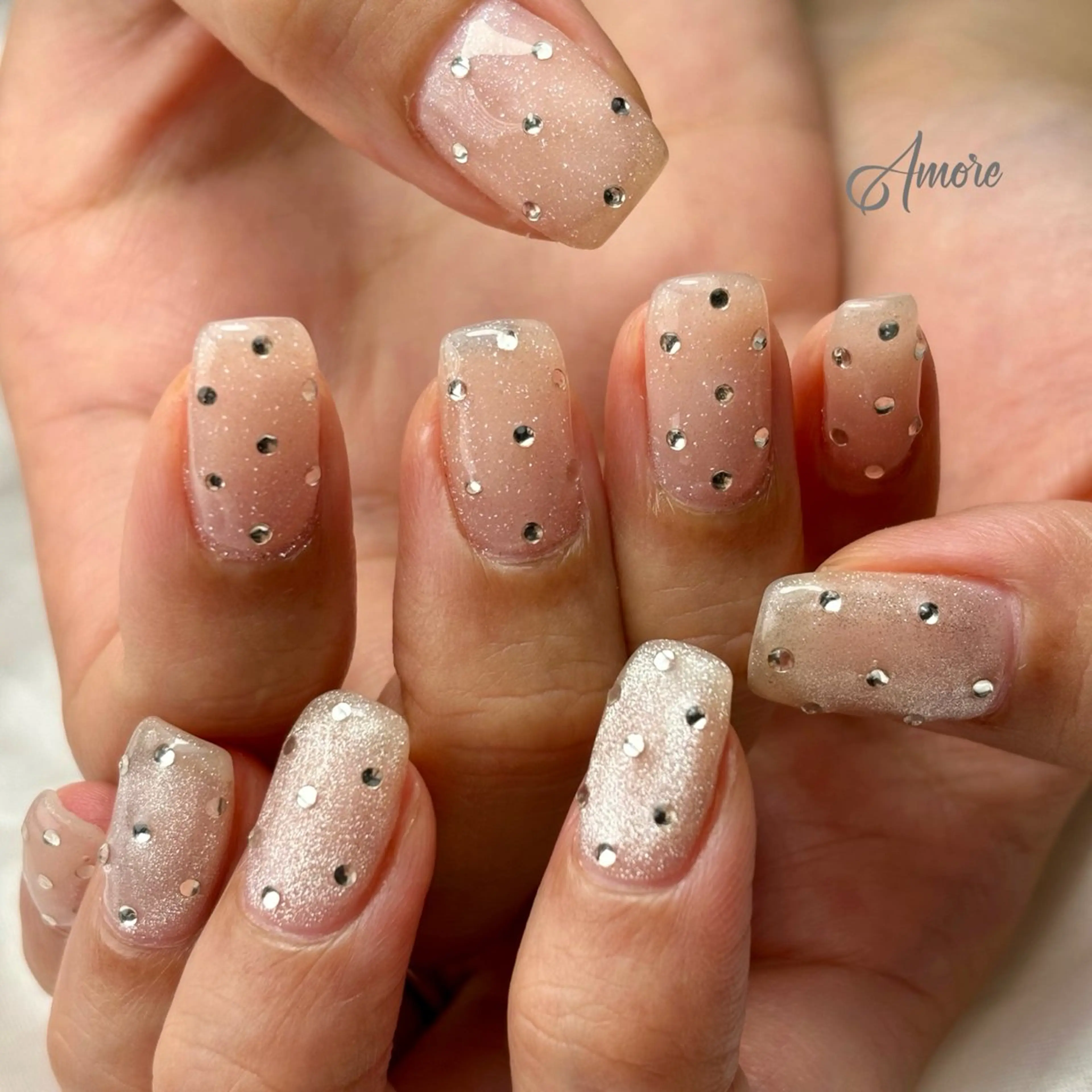 ネイル ジェルネイル キラキラネイル 韓国ネイル マグネットネイル パラジェル You kyehwaのネイルデザイン