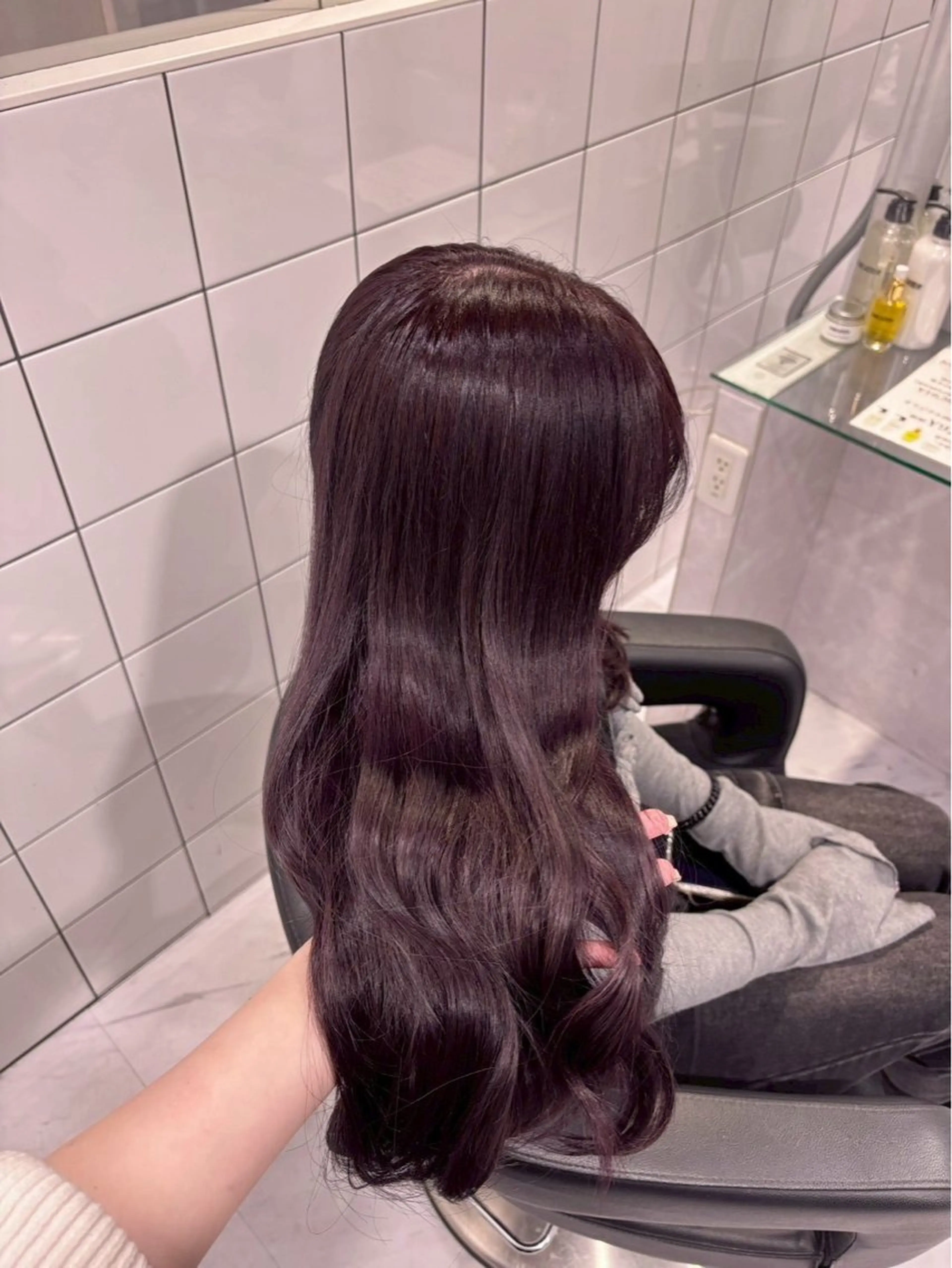 カラー ラベンダーカラー ラベンダーピンク ピンクカラー 髪質改善 山本 まはるのヘアスタイル