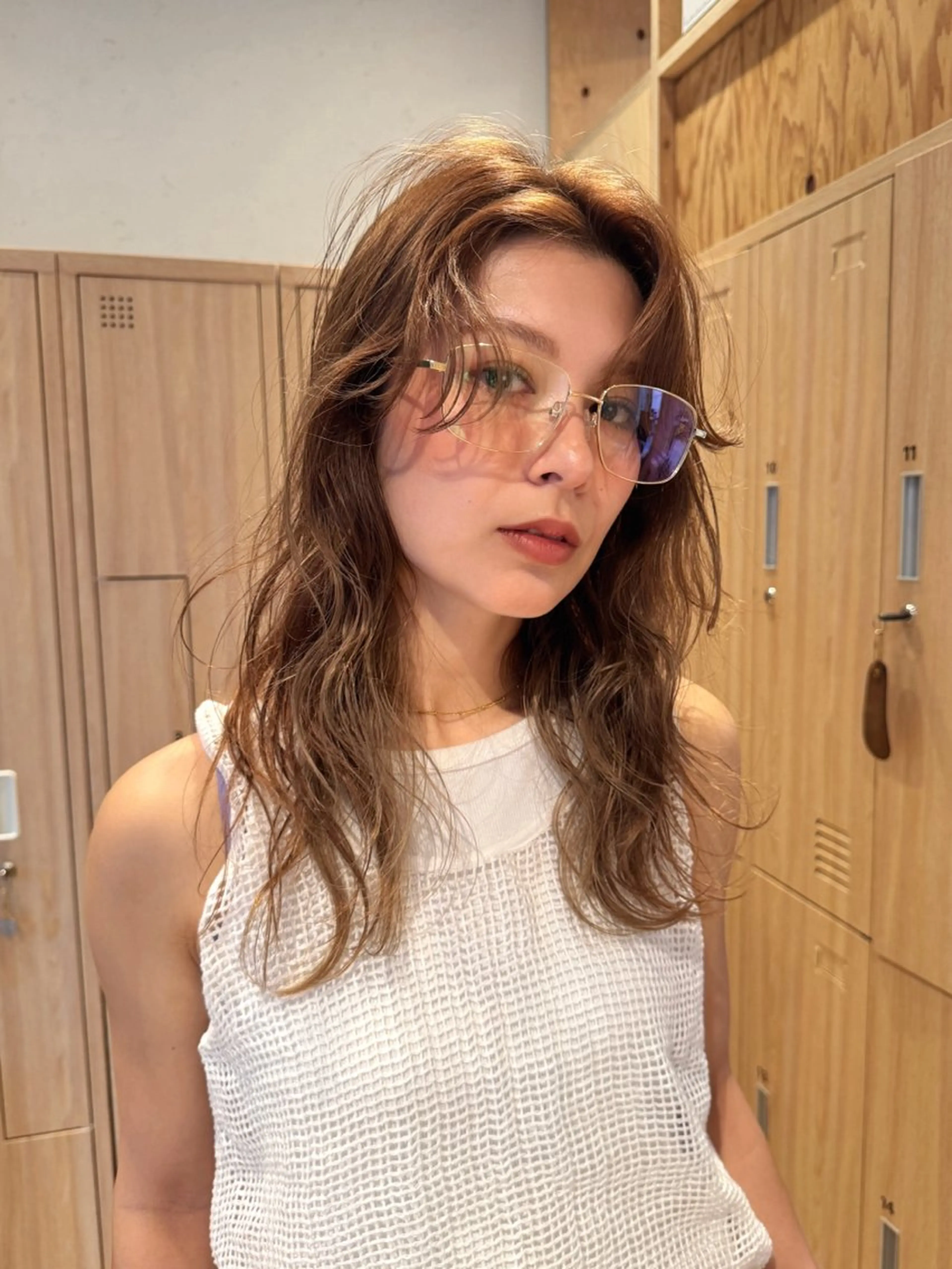 ミディアム カラー 透明感カラー ayaka/暖色 /ニュアンスボブのヘアスタイル