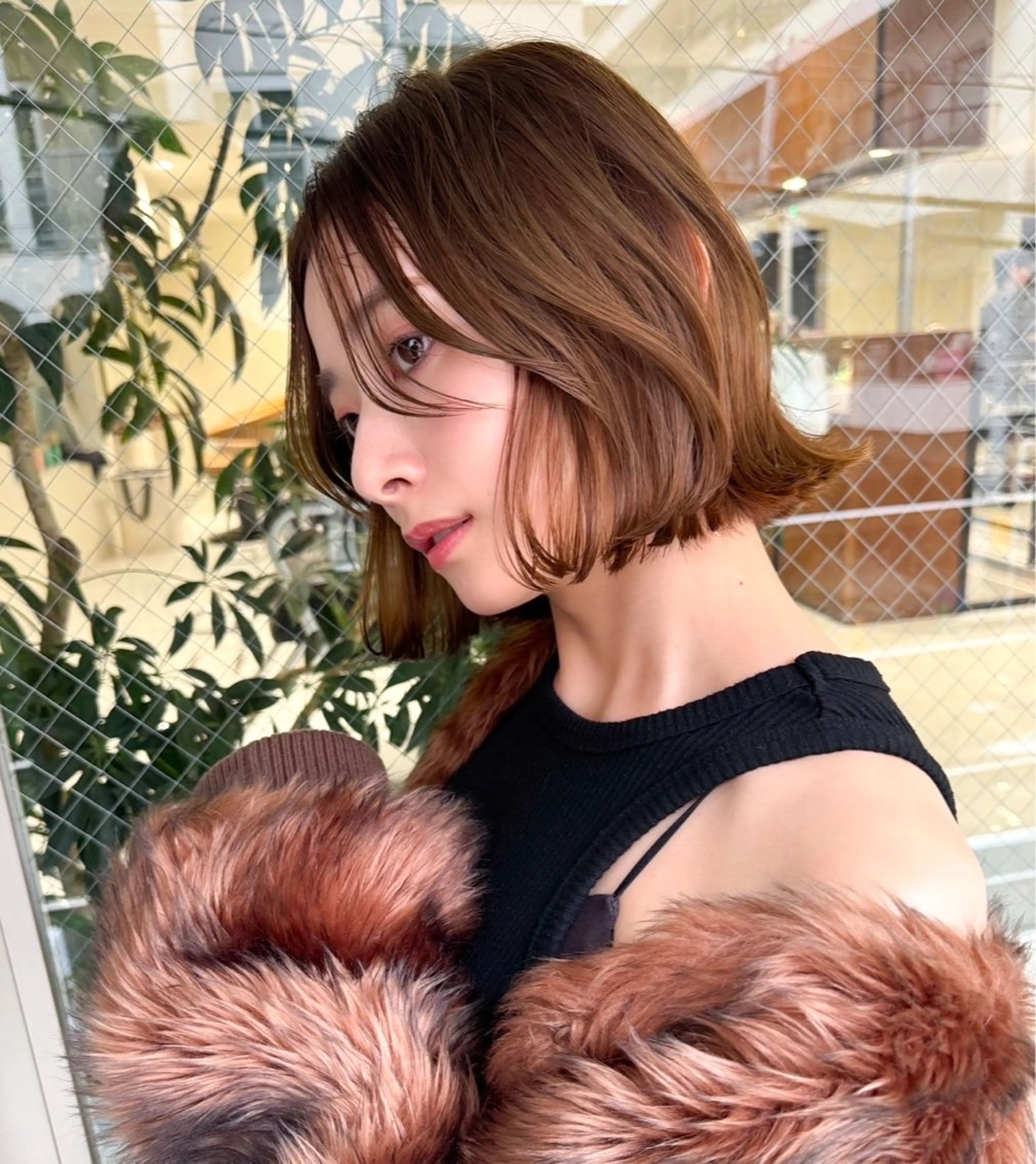 ショート カラー ボブ 小顔ボブ jilblanカホのヘアスタイル