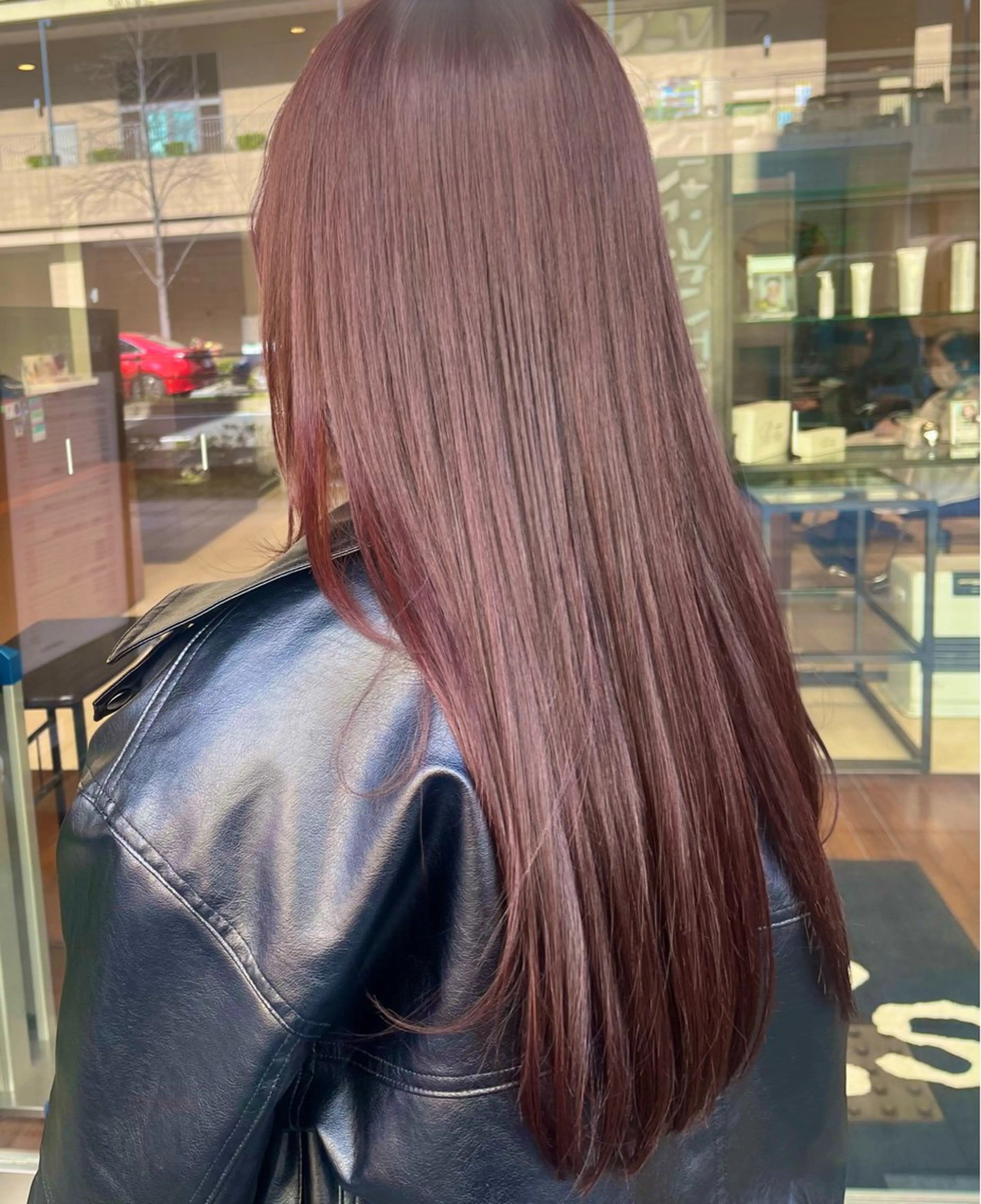 ロング カラー レッドカラー ルナ｜縮毛矯正 ×デザインカラー🥝のヘアスタイル