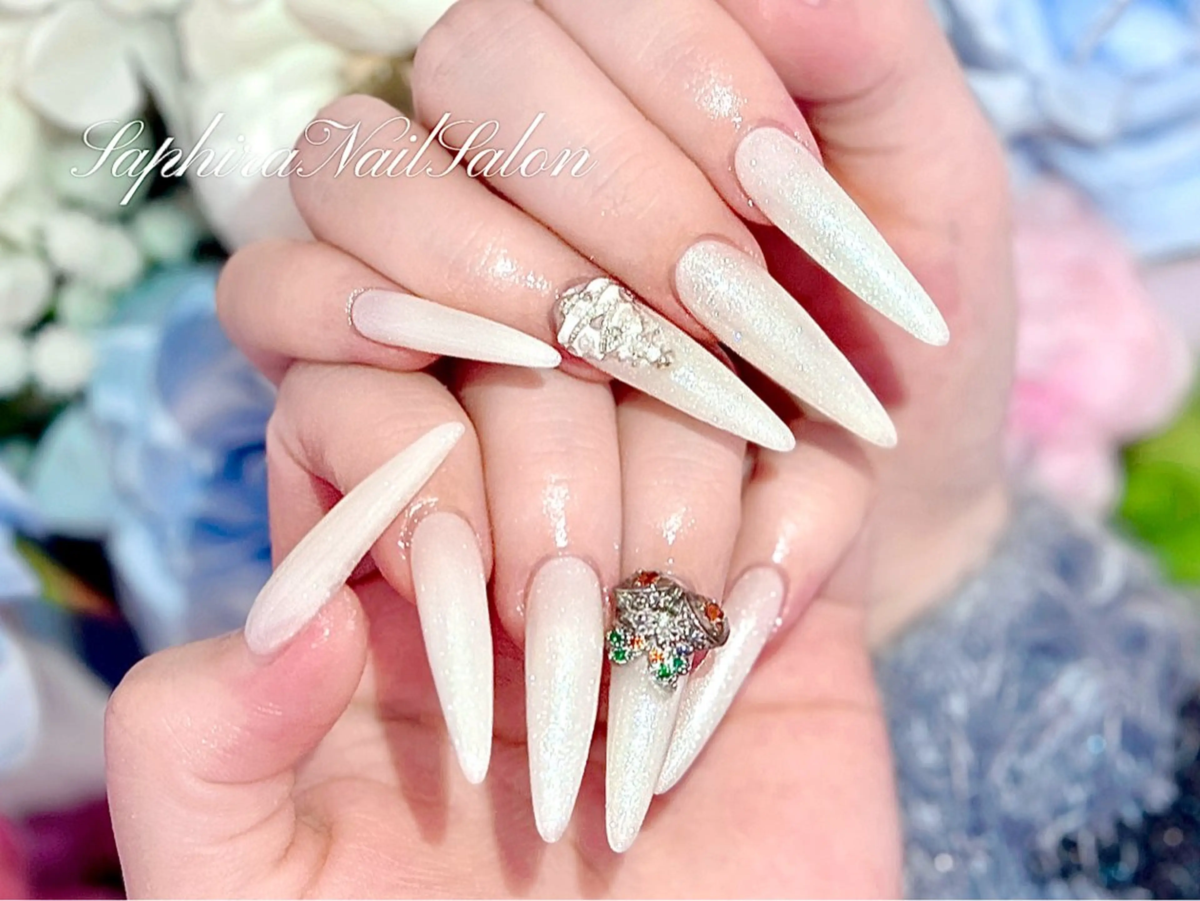 カラー ハンドネイル Saphiraネイル サロン錦糸町のネイルデザイン