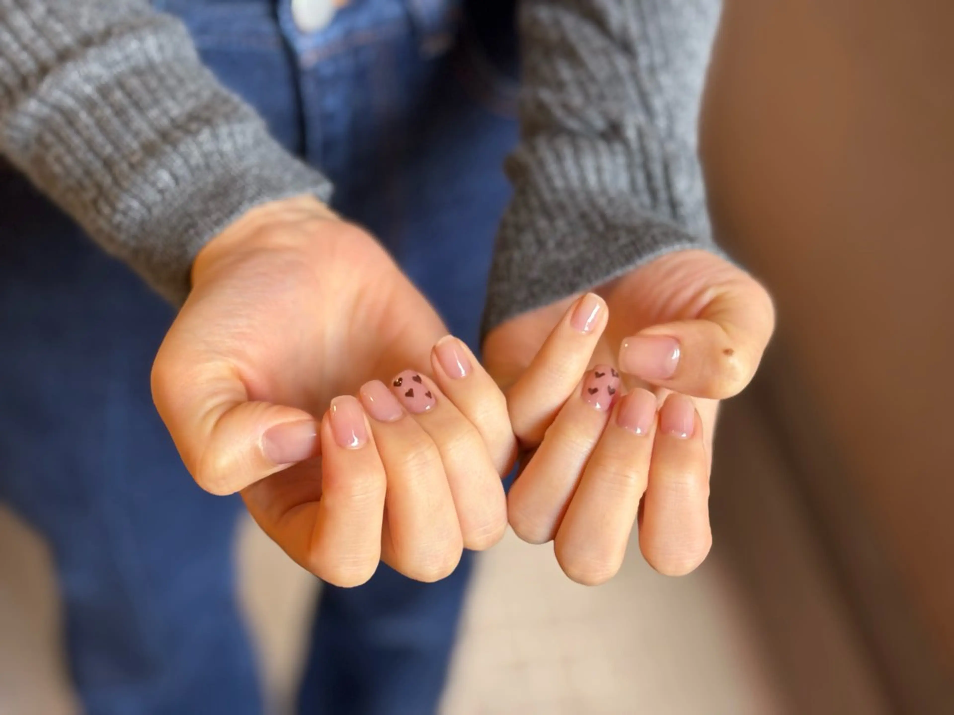 ネイル ハート ハンドネイル Bibinail ☆namiのネイルデザイン