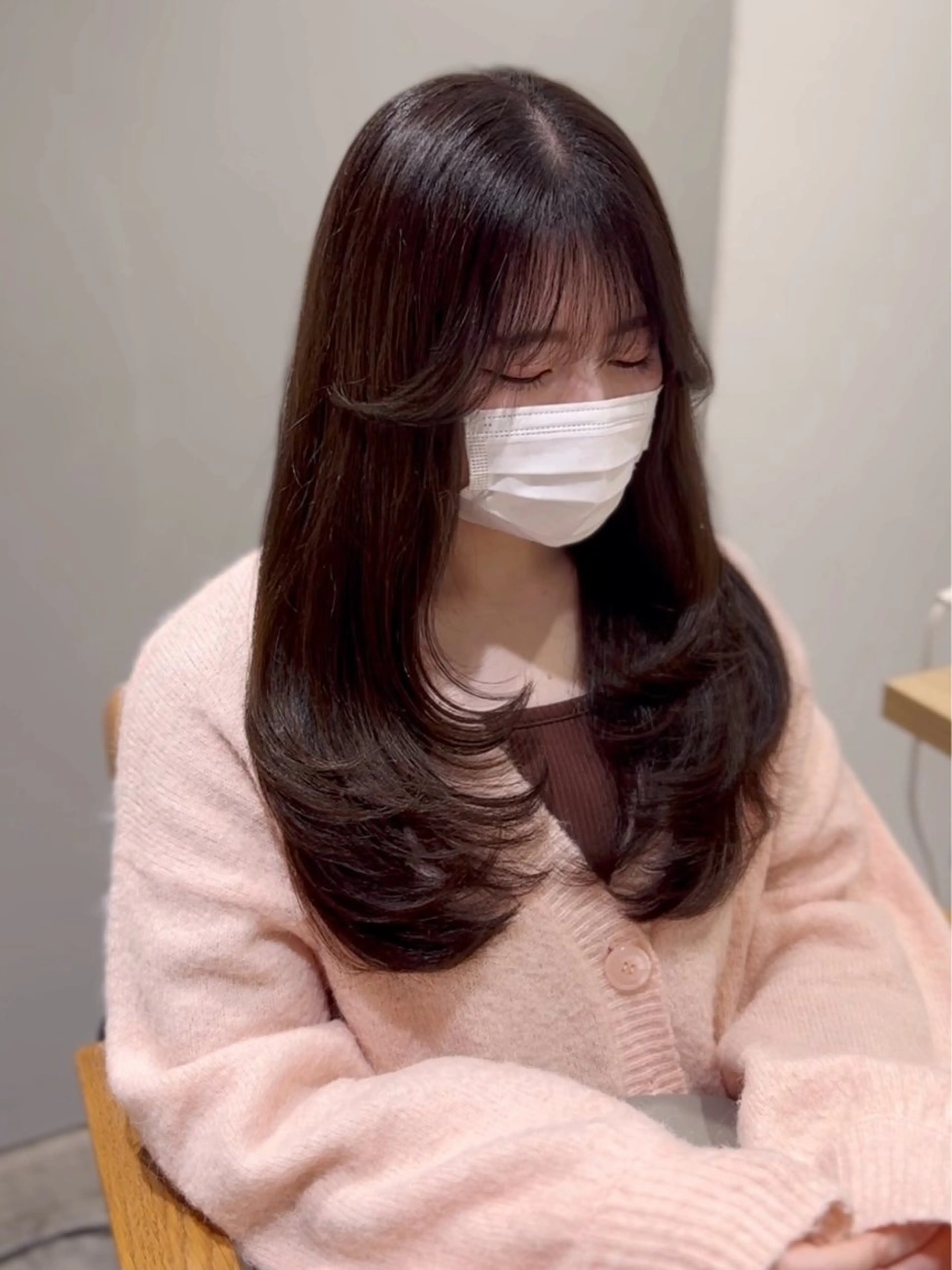 ロング レイヤーカット 似合わせカット 小顔カット カット ヘアカラー トリートメント 盛れヘア🪽 /miyu🎀のヘアスタイル