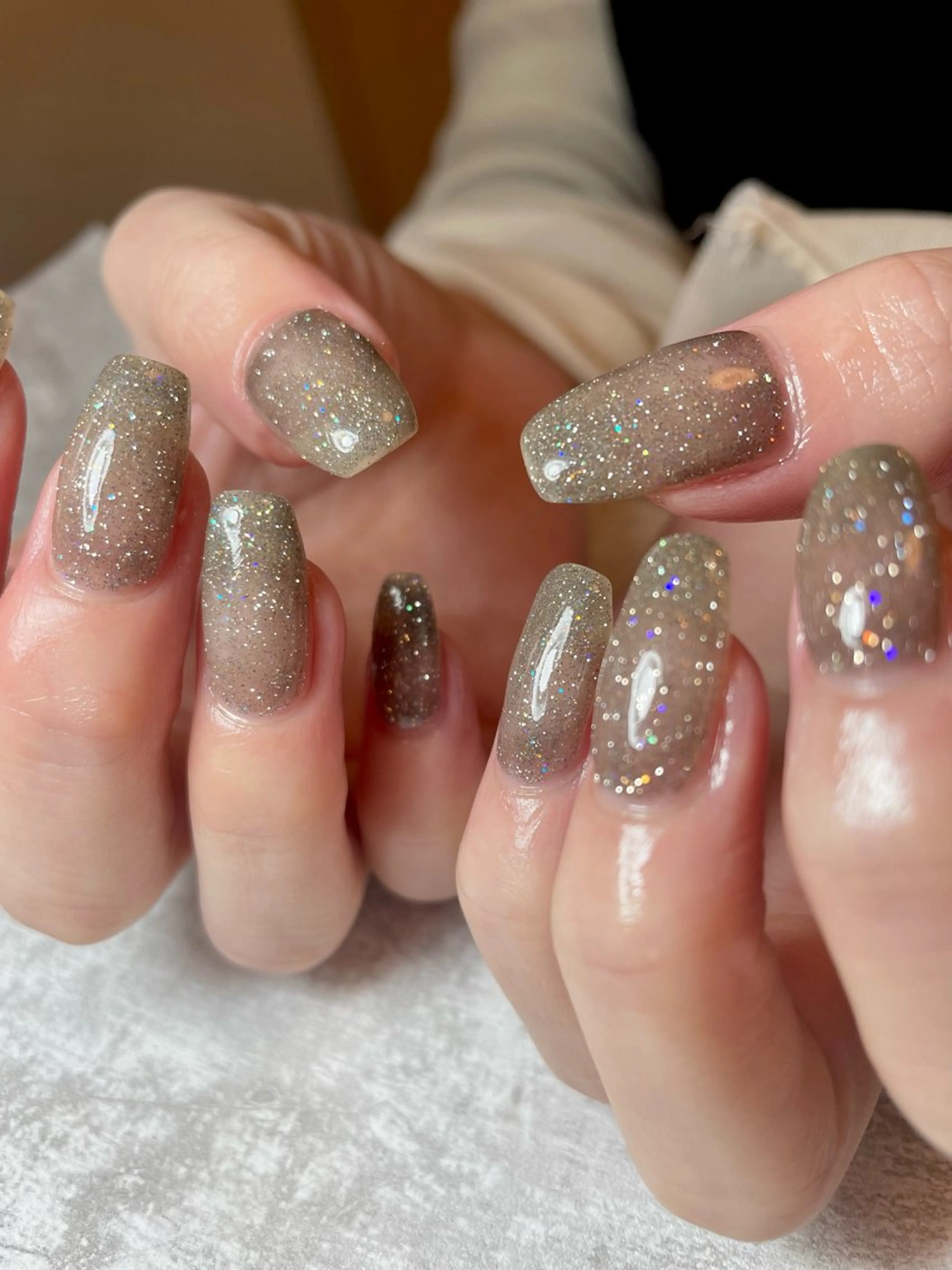 ネイル キラキラネイル ワンカラーネイル BEAUTY GARDEN 【nail salon unseul】所属・nana .のネイルデザイン