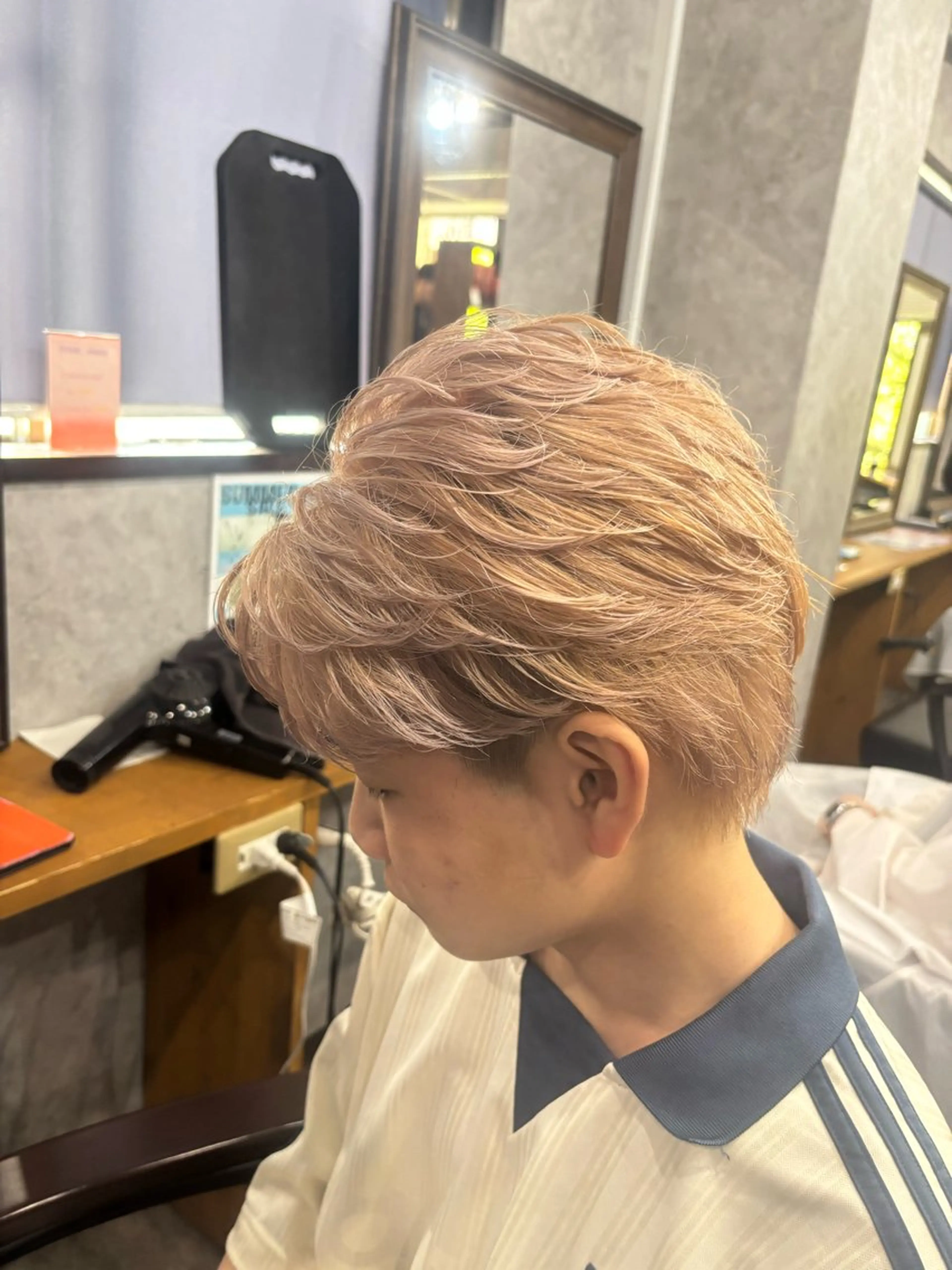 カラー メンズ メンズブリーチ ブリーチ ブロンド ダブルカラー カット ヘアカラー トリートメント 👑錦糸町/毛流れ パーマ特化/NORIのヘアスタイル