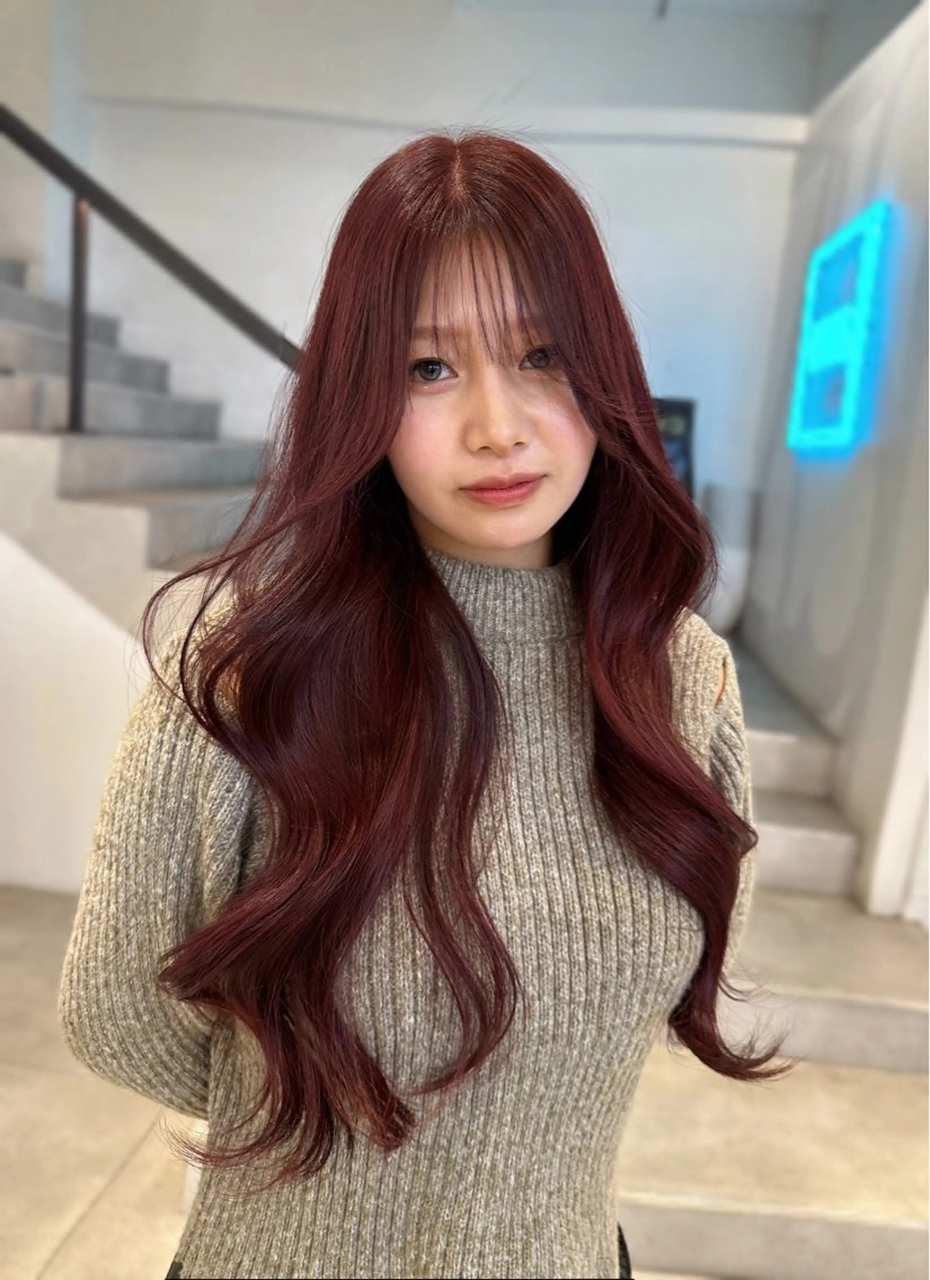 ロング ヘアカラー 韓国ヘアメンズ・レデ ィース特化ミクのヘアスタイル