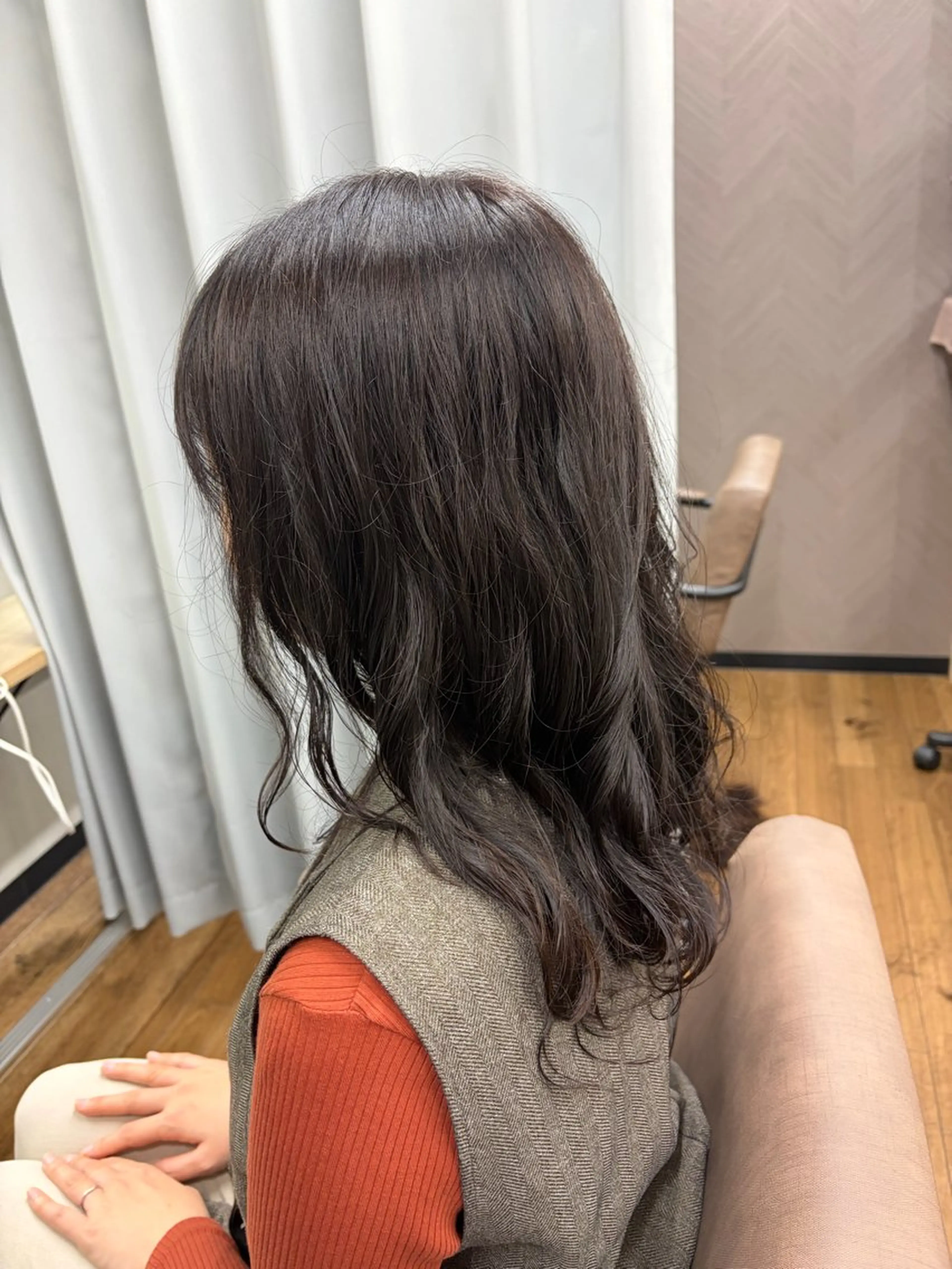 セミロング カラー セミロングパーマ カット ヘアカラー トリートメント TELA HAIR 幕張本郷店　千尋のヘアスタイル