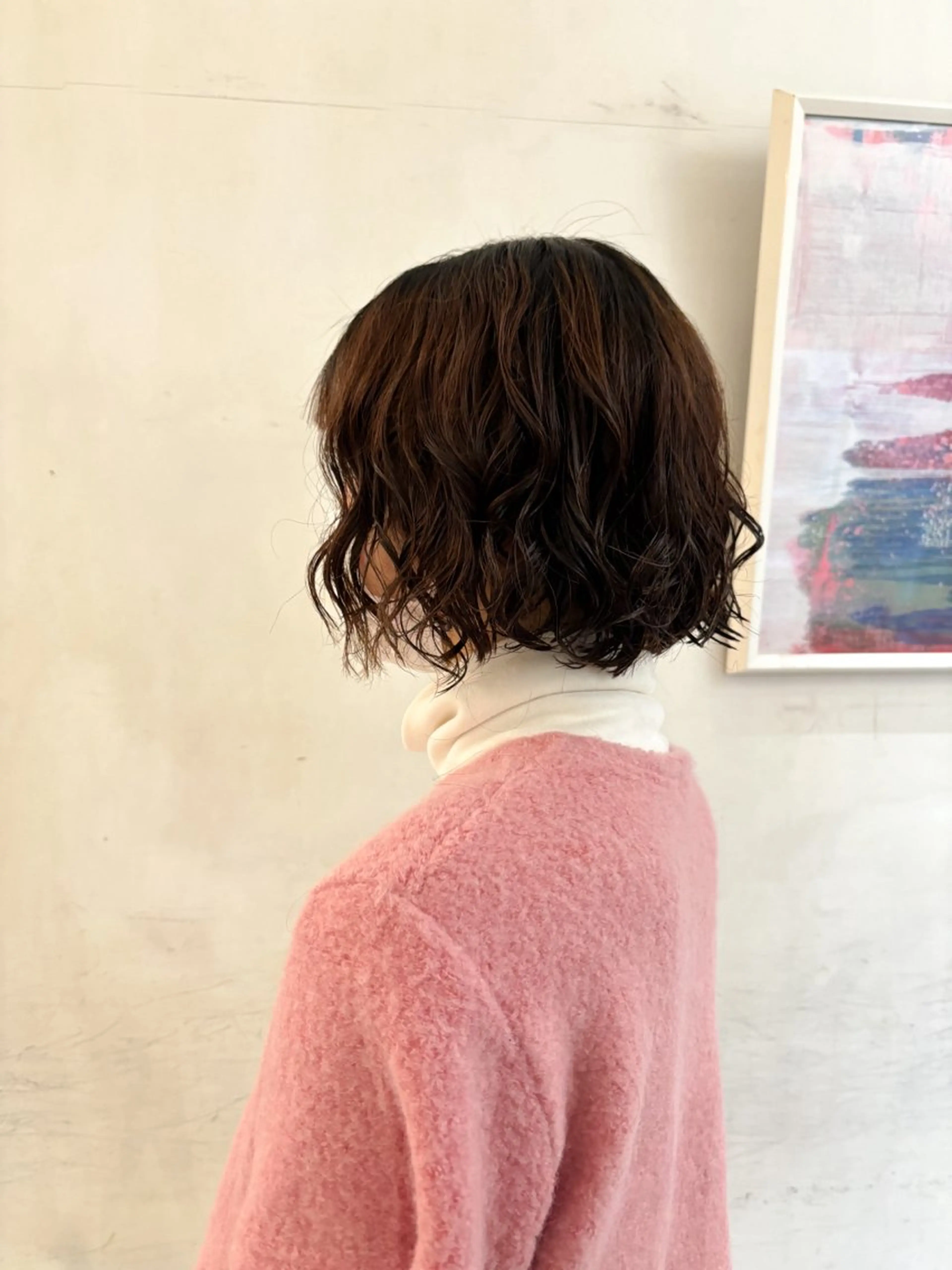 ショート パーマ ボブ asuka/似合わせ /レイヤー/暖色のヘアスタイル