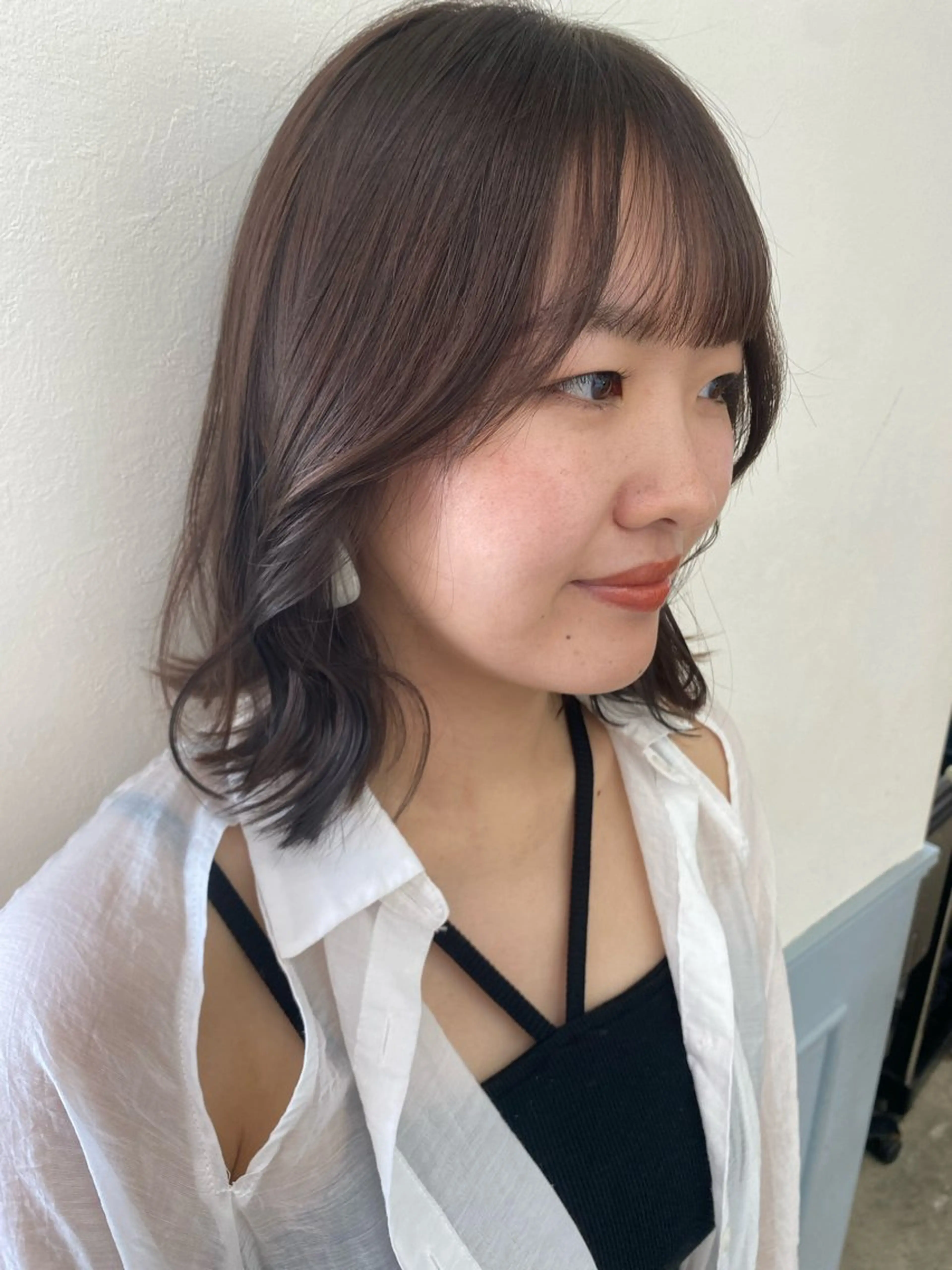 ミディアム ボブ 外ハネヘア GINZARay2 風本朱里🐥のヘアスタイル