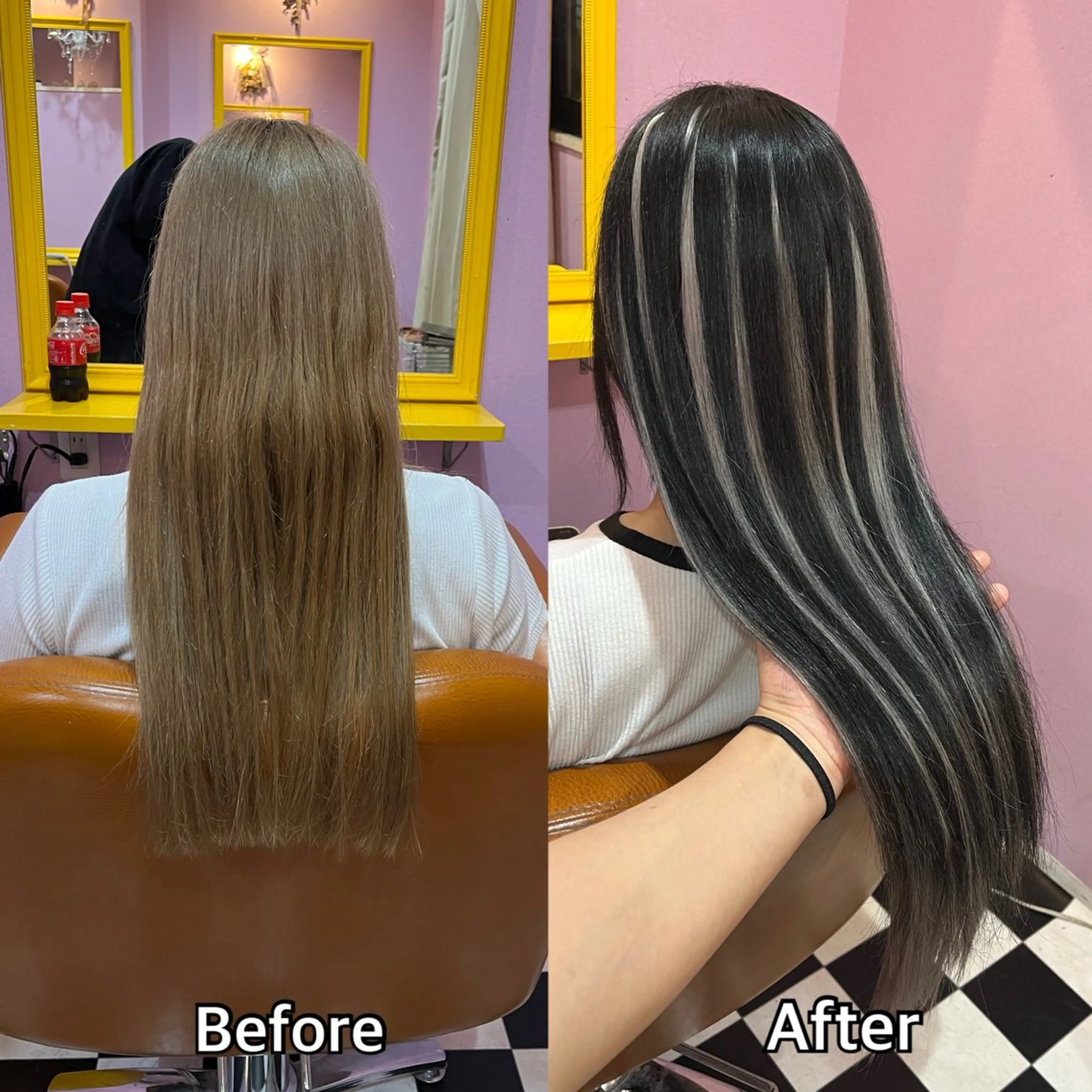 ロング シール+ちび編み込み エクステ梅田🐨のヘアスタイル