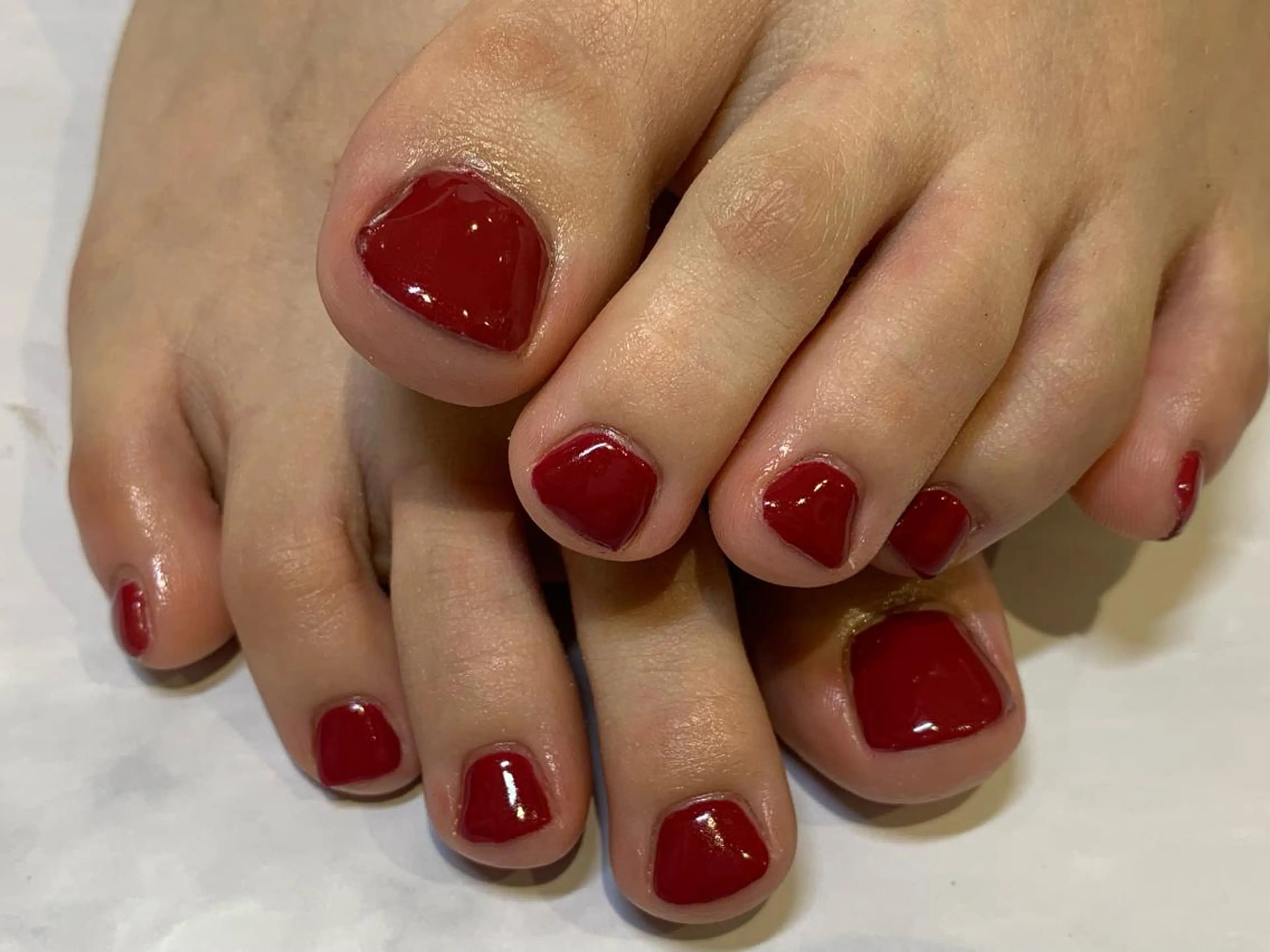 ネイル フットネイル ワンカラーネイル マキノ ユイのネイルデザイン