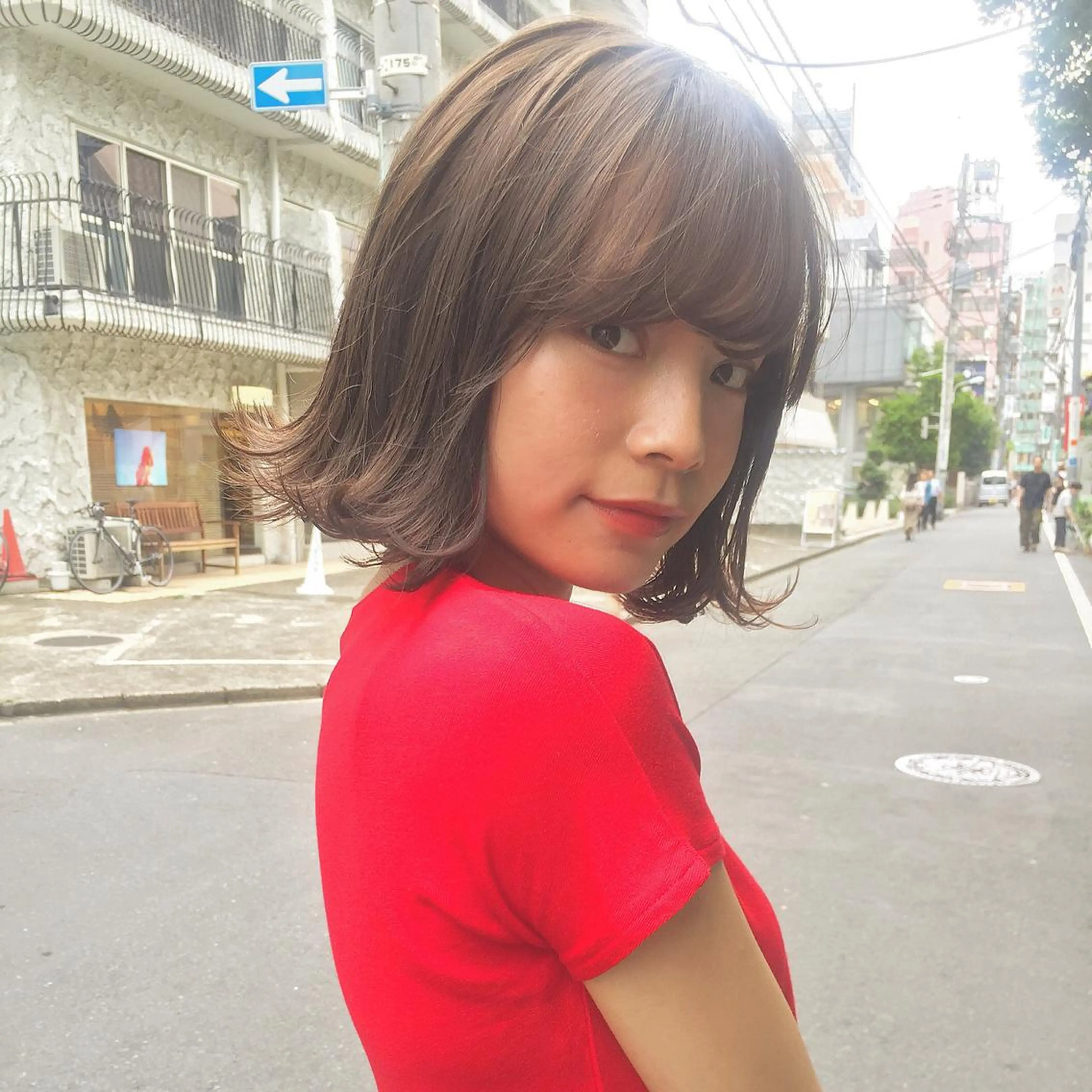 ショート カラー ボブ みうら ミウラのヘアスタイル