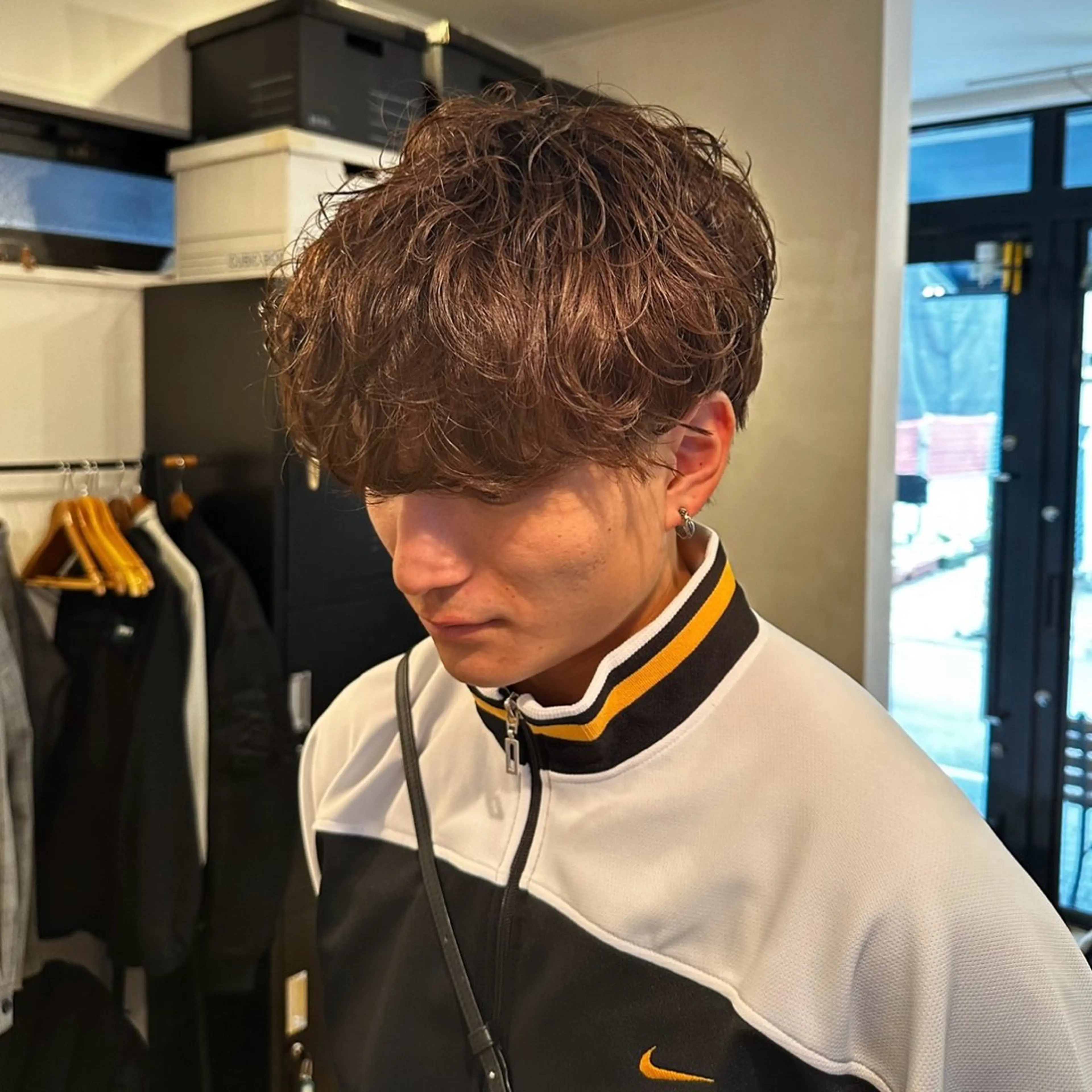 ショート パーマ メンズ ビジネス フェザーパーマ メンズ就活ヘア マッシュ メンズパーマ カット ヘアカラー パーマ トリートメント 【メンズヘア】 原宿/Kasumiのヘアスタイル