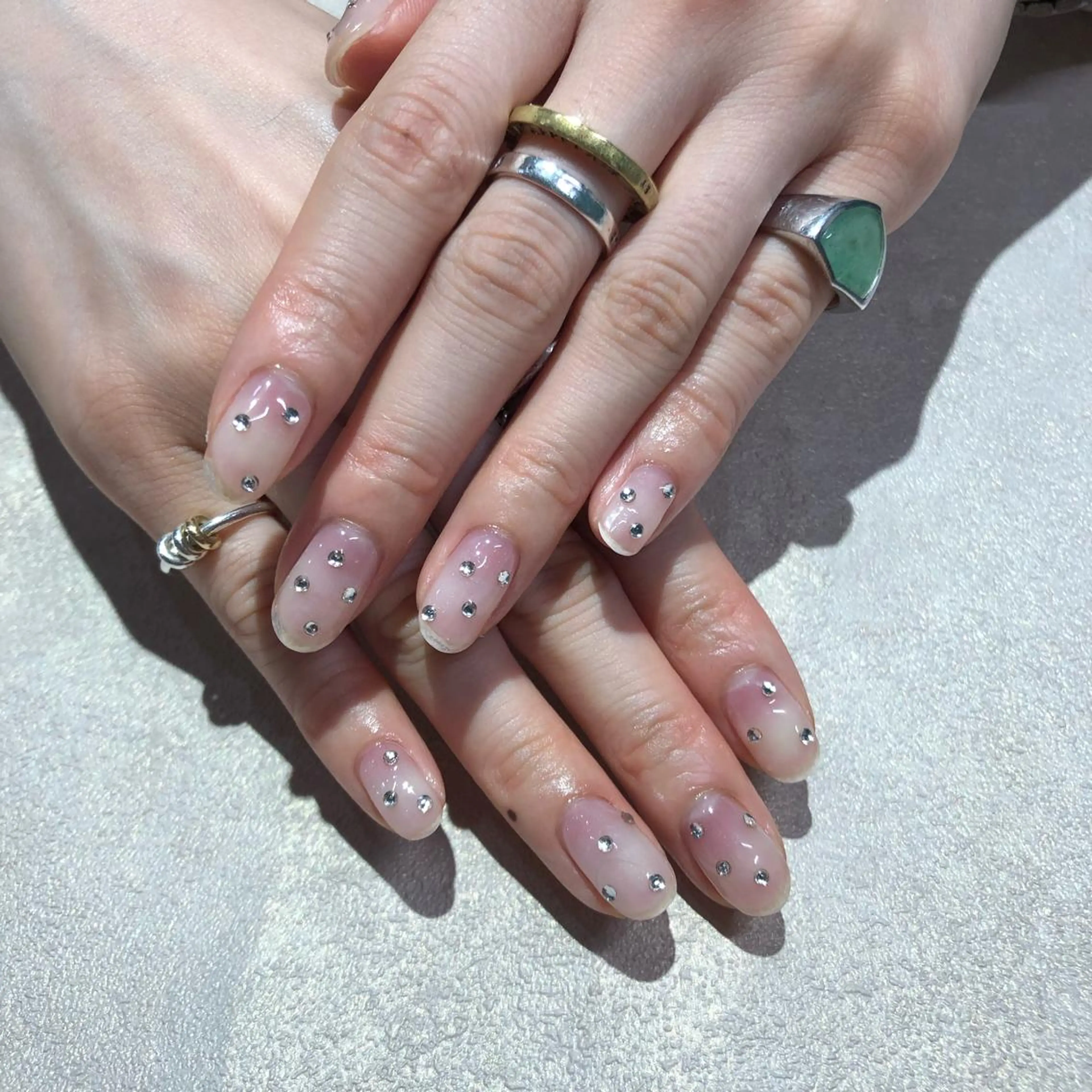 ネイル ストーンネイル ハンドネイル フットネイル ハンドケア Miyagi Asamiのネイルデザイン