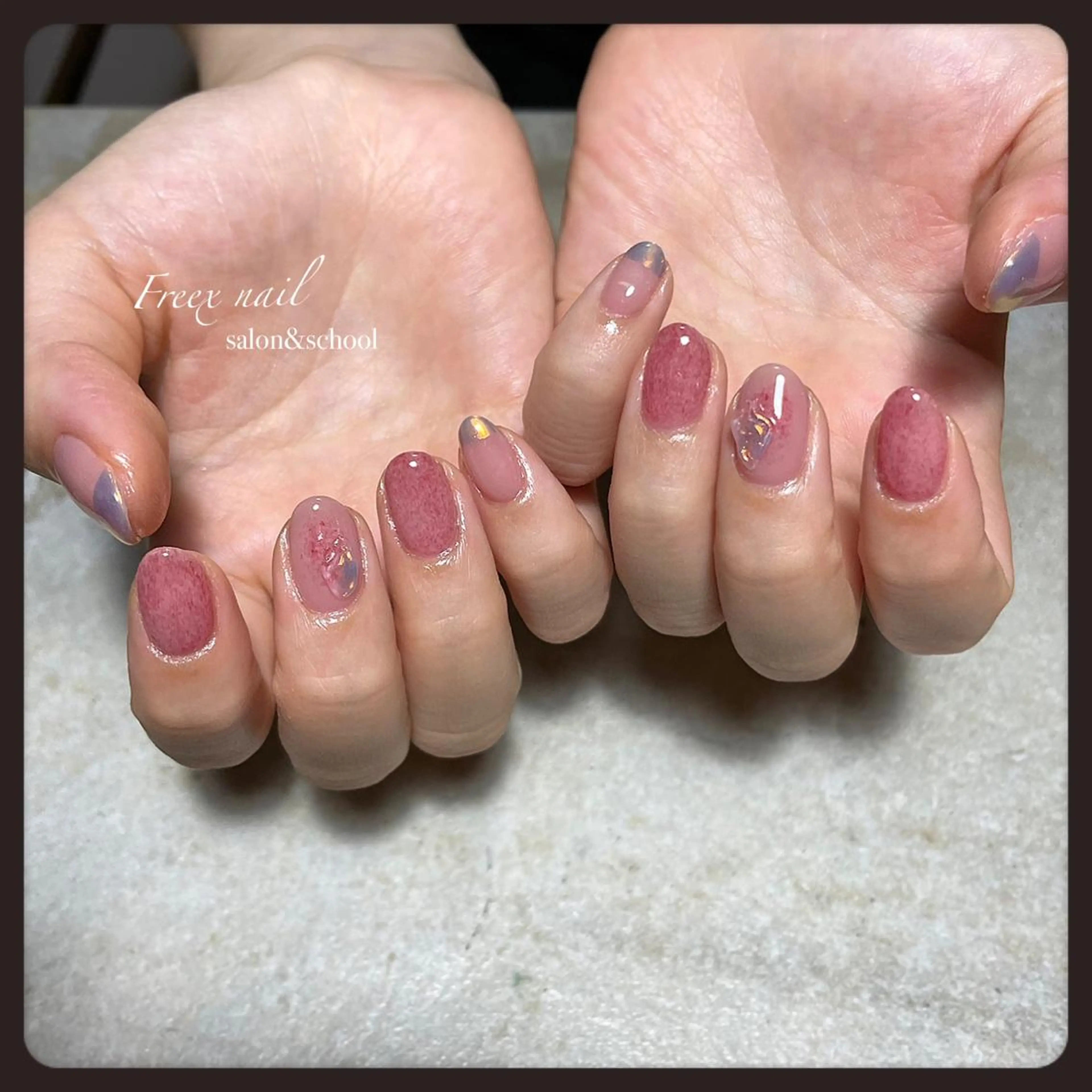 ネイル ピンク ハンドネイル ハンドケア Freex nail所属・freex nail /ニュアンス/個性派のネイルデザイン