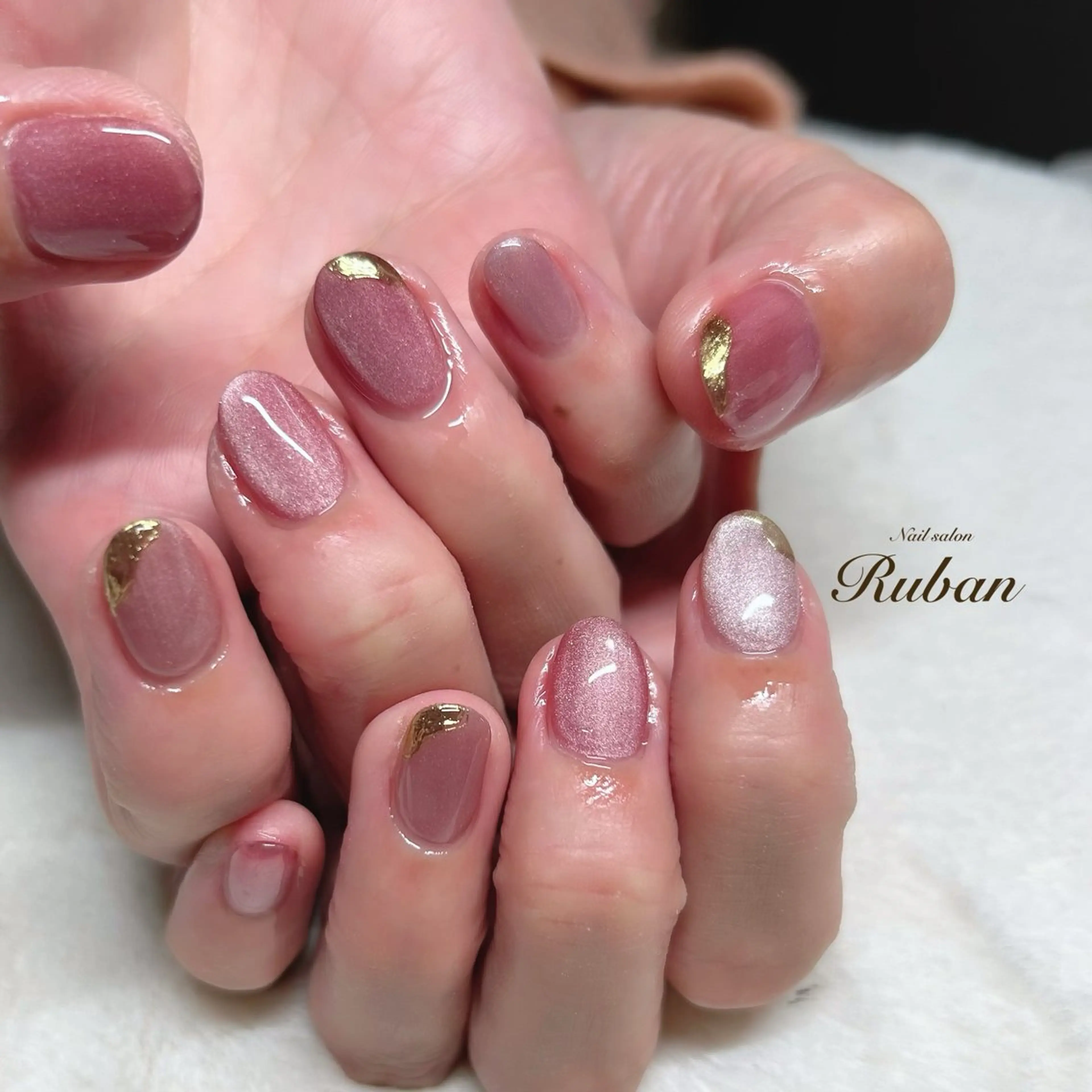 ネイル マグネットネイル ワンカラーネイル Nail salon Rubanのネイルデザイン