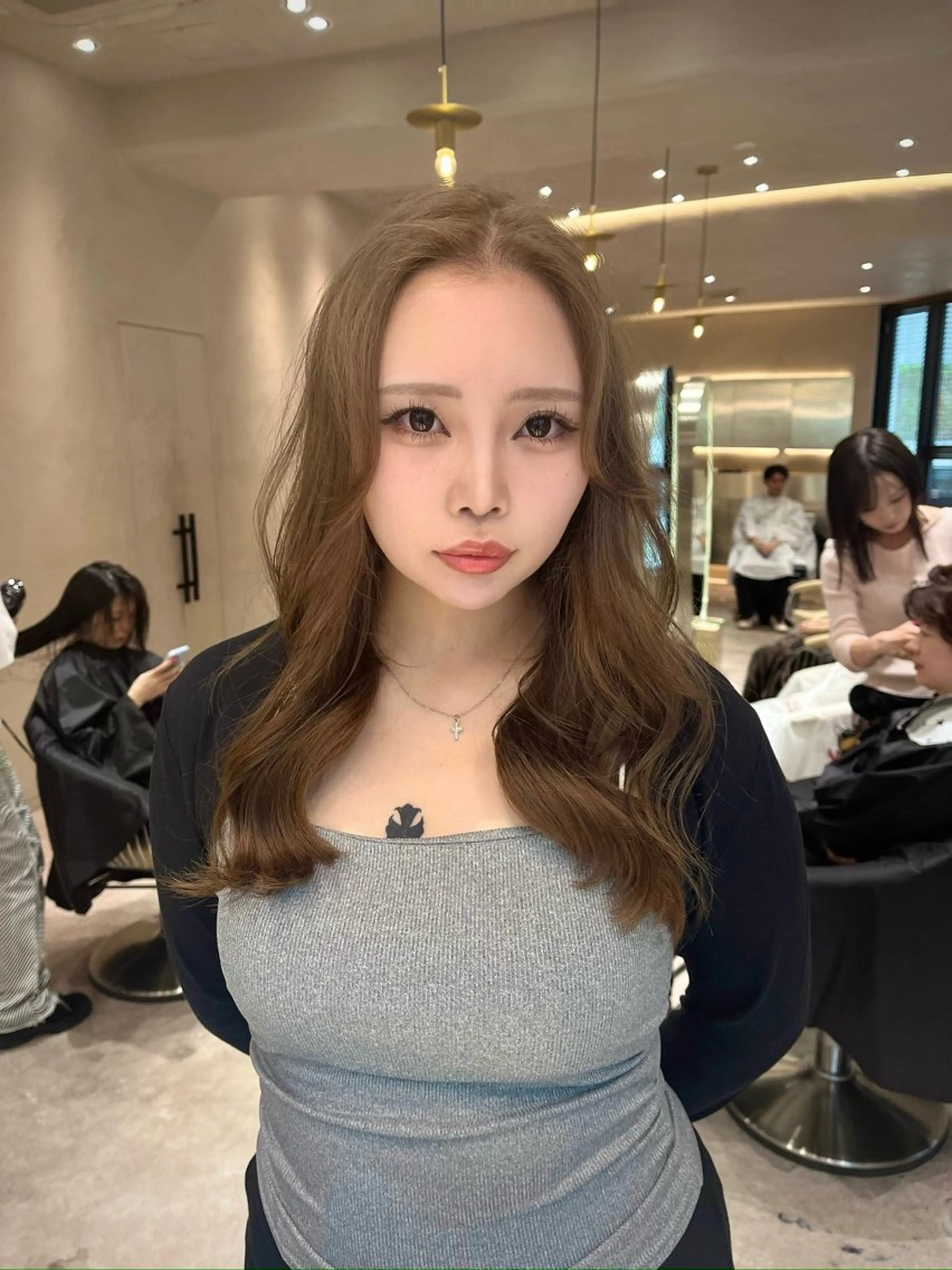 ロング カット ヘアカラー トリートメント 韓国ヘア/館林美容室 /髪質改善/涼のヘアスタイル