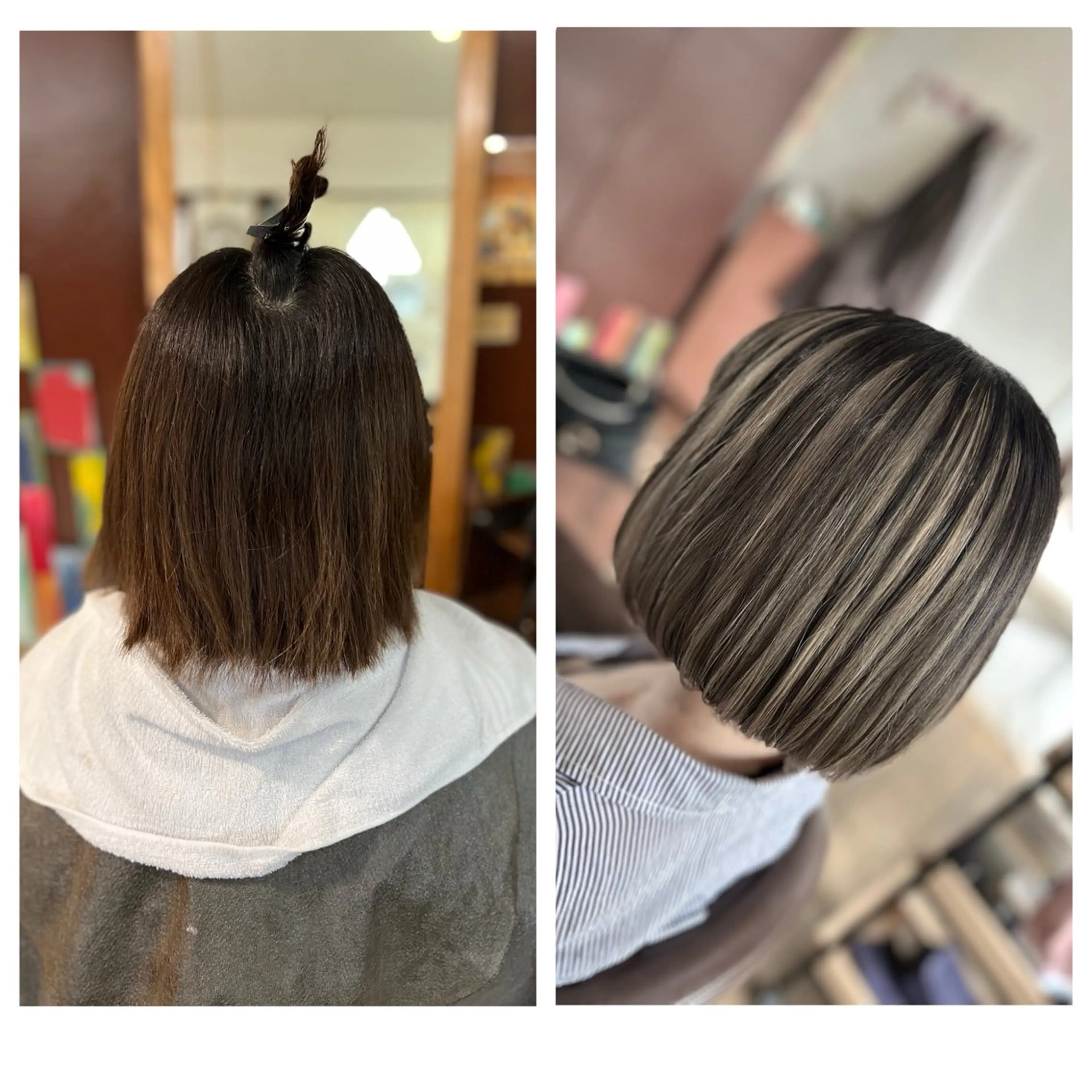 ミディアム カラー アッシュ ベージュカラー ブリーチ ヘアカラー Style Tのヘアスタイル