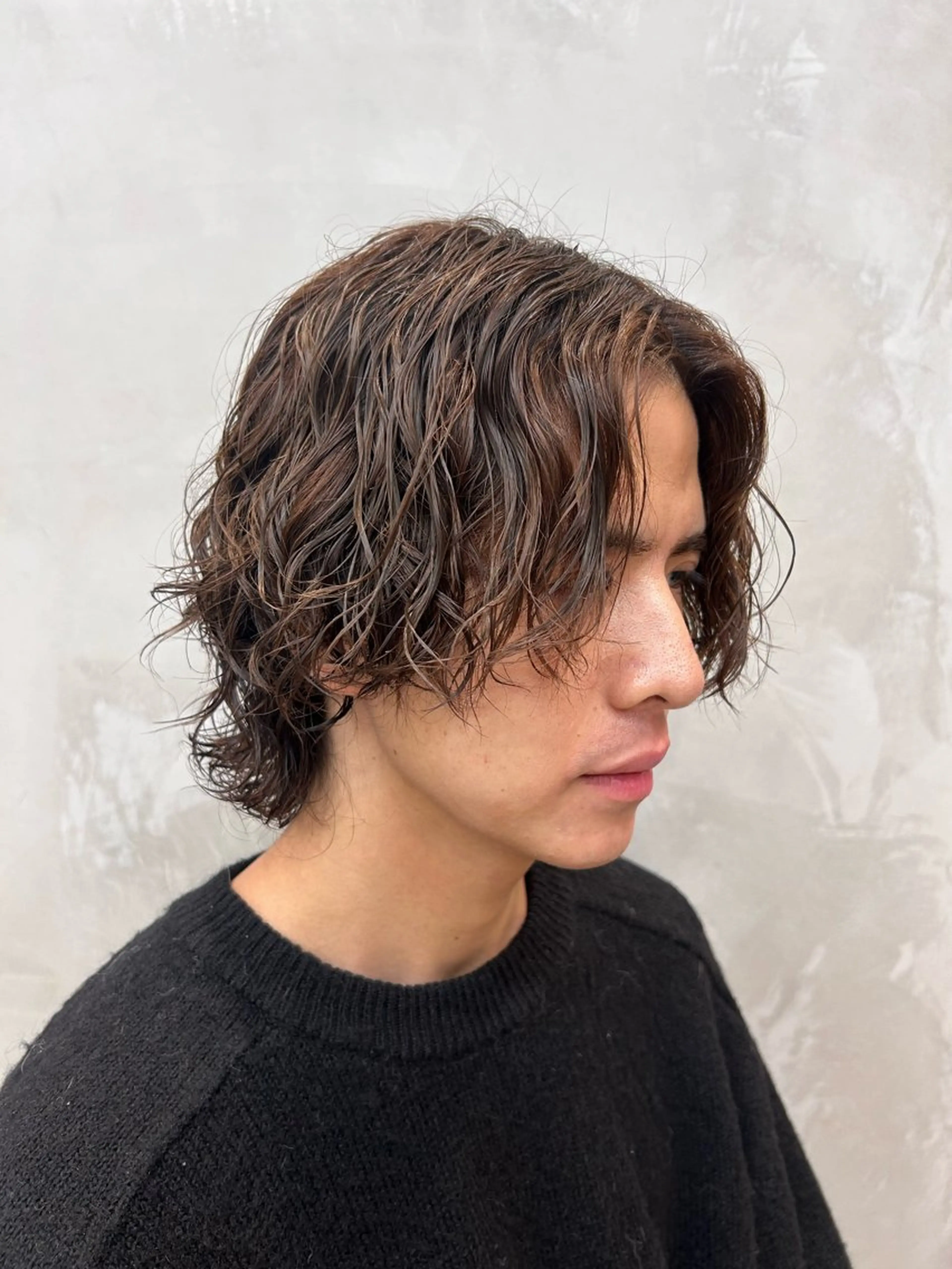 メンズ センターパート メンズパーマ 砂川 渉　elima byのヘアスタイル